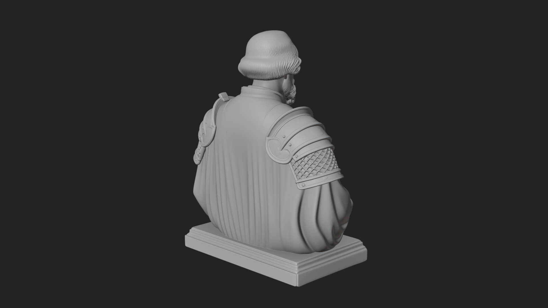 Purple Armor Elder Bust Design 15 3D Print Model 3D Model