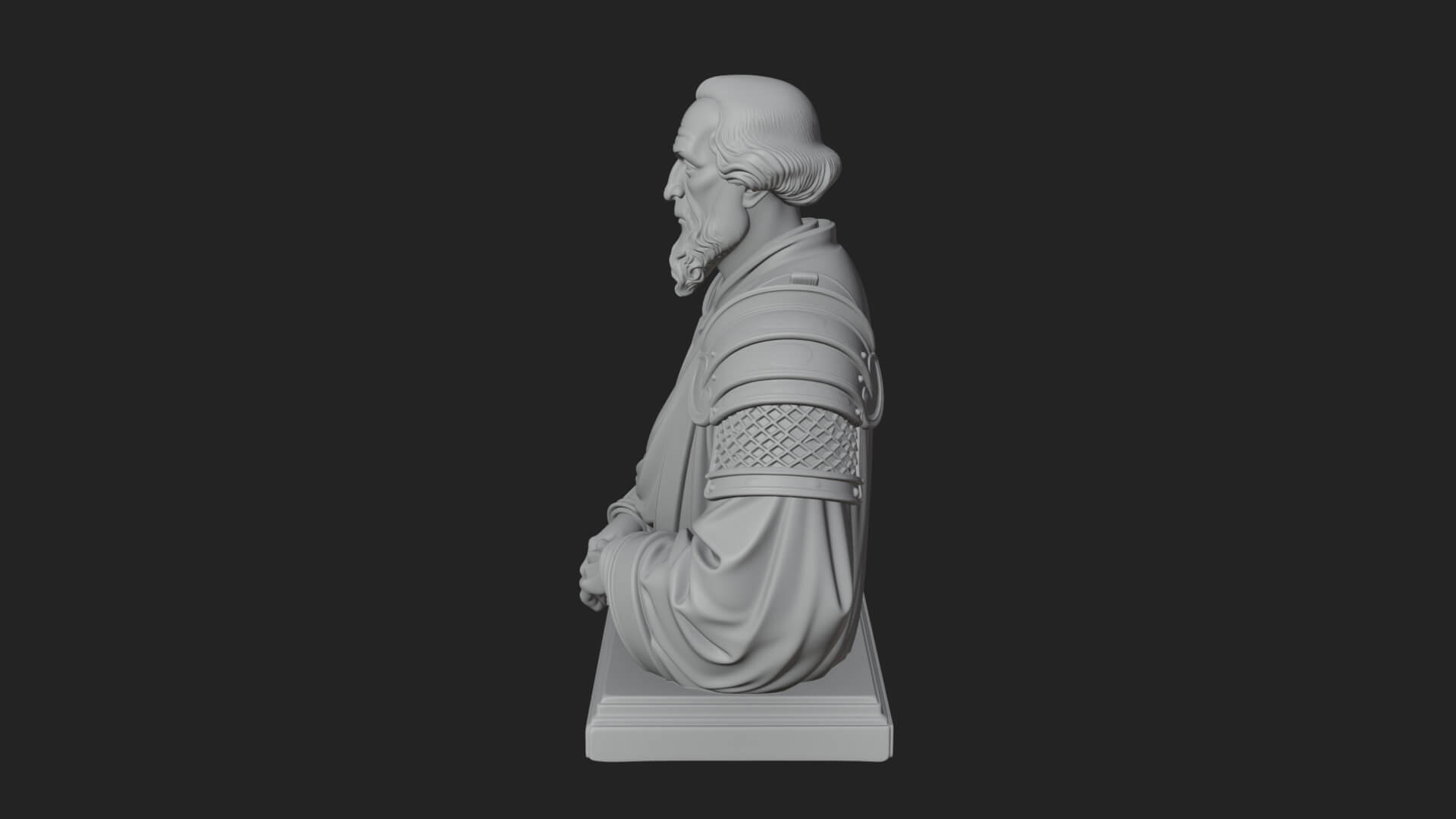 Purple Armor Elder Bust Design 15 3D Print Model 3D Model