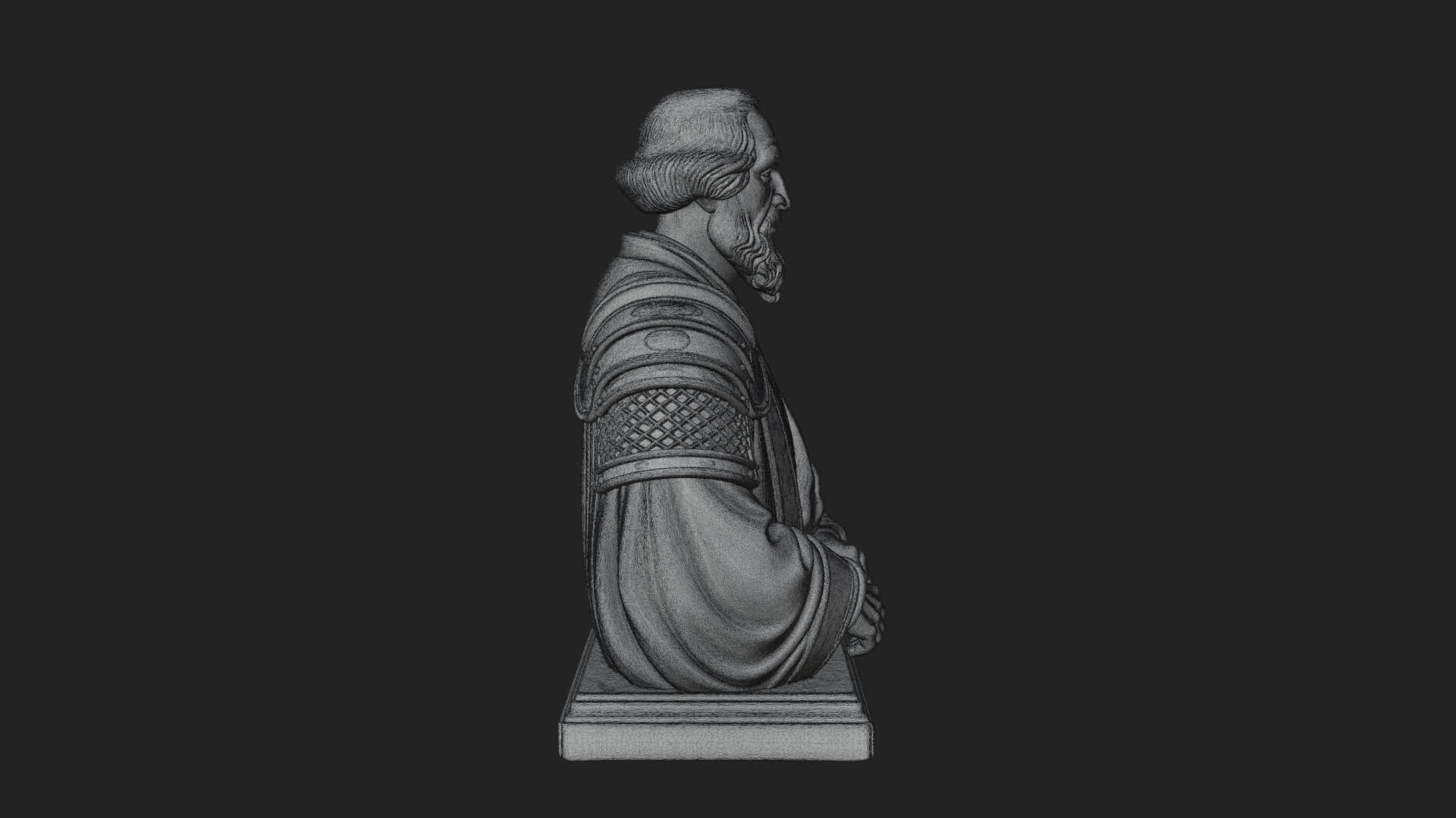 Purple Armor Elder Bust Design 15 3D Print Model 3D Model
