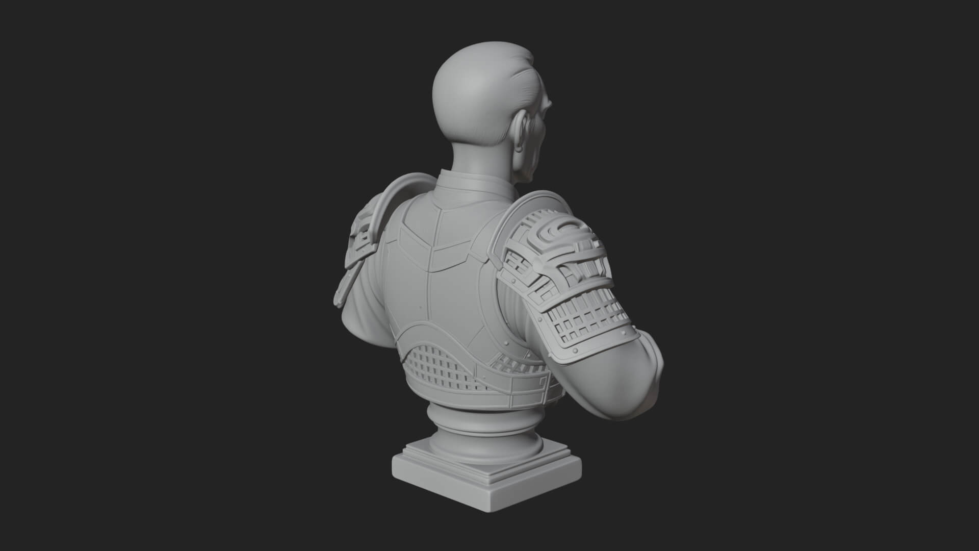 Purple Armor Elder Bust Design 2 3D Print Model 3D Model