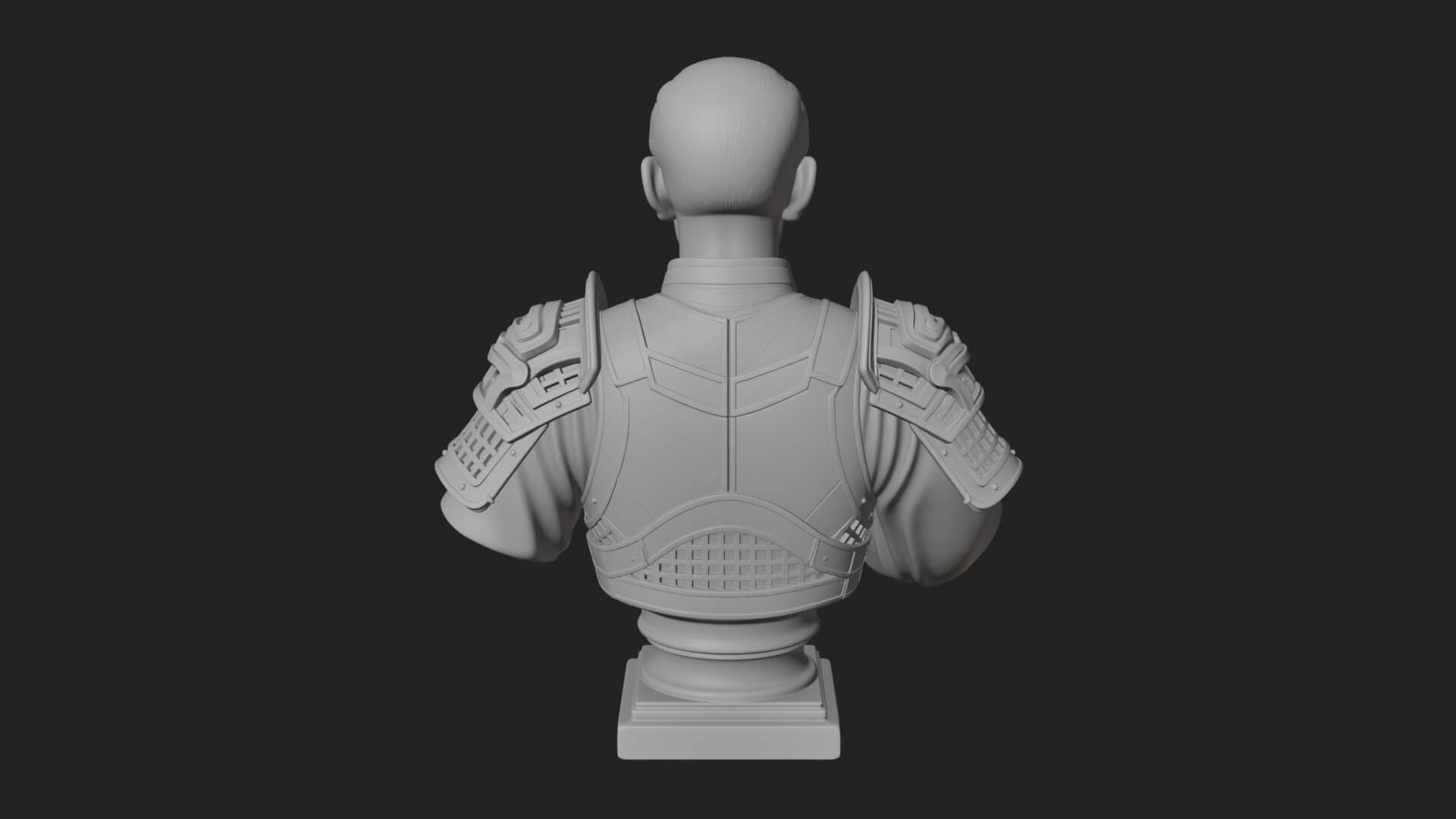 Purple Armor Elder Bust Design 2 3D Print Model 3D Model