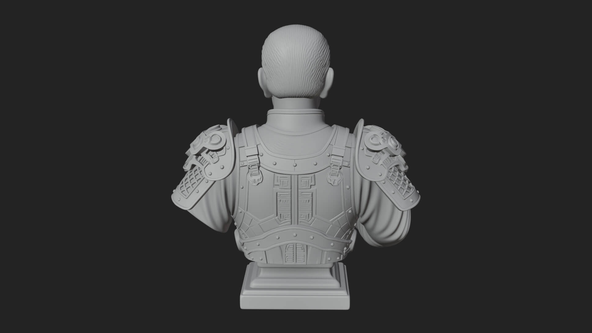 Purple Armor Elder Bust Design 3 3D Print Model 3D Model