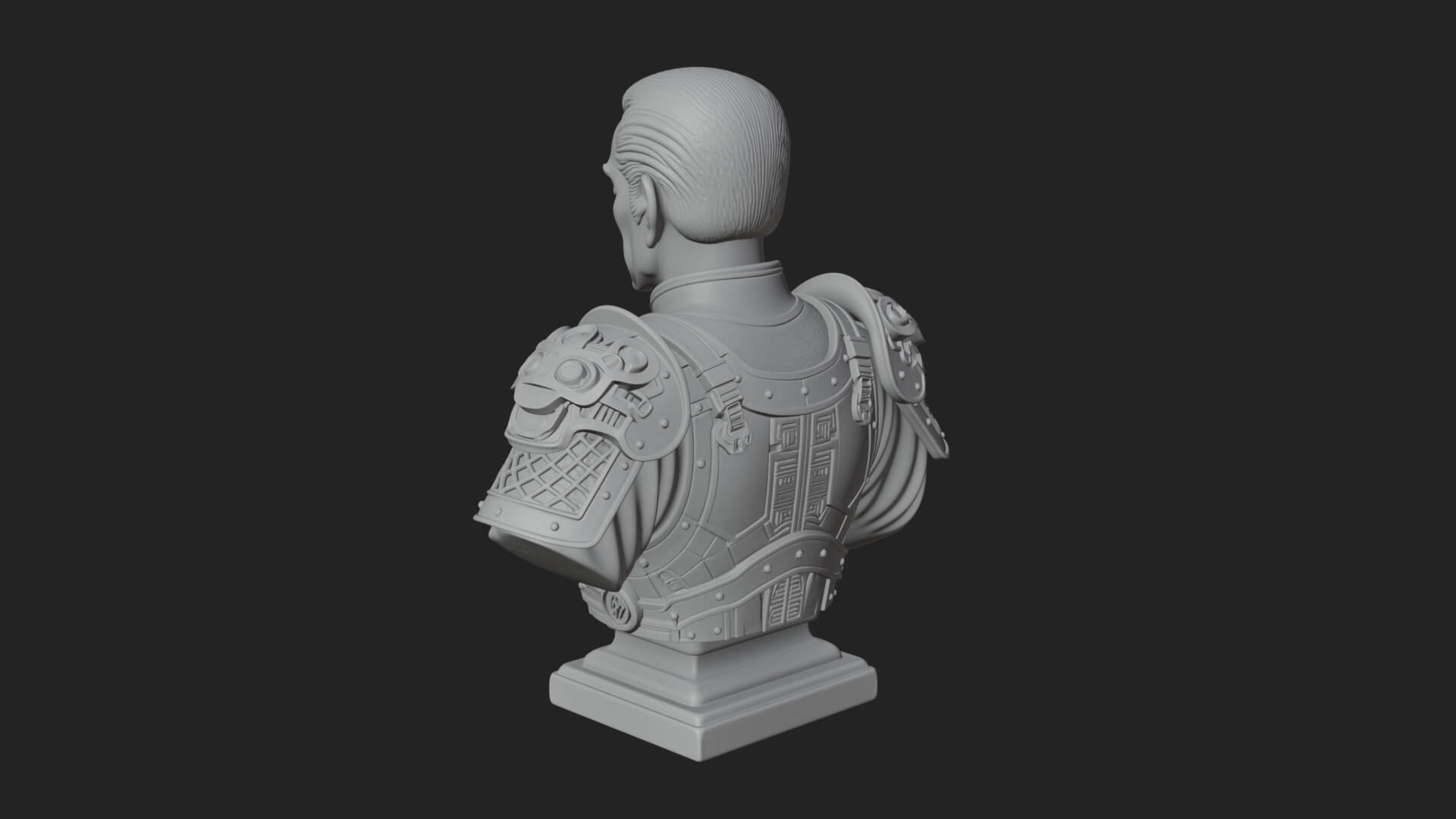 Purple Armor Elder Bust Design 3 3D Print Model 3D Model