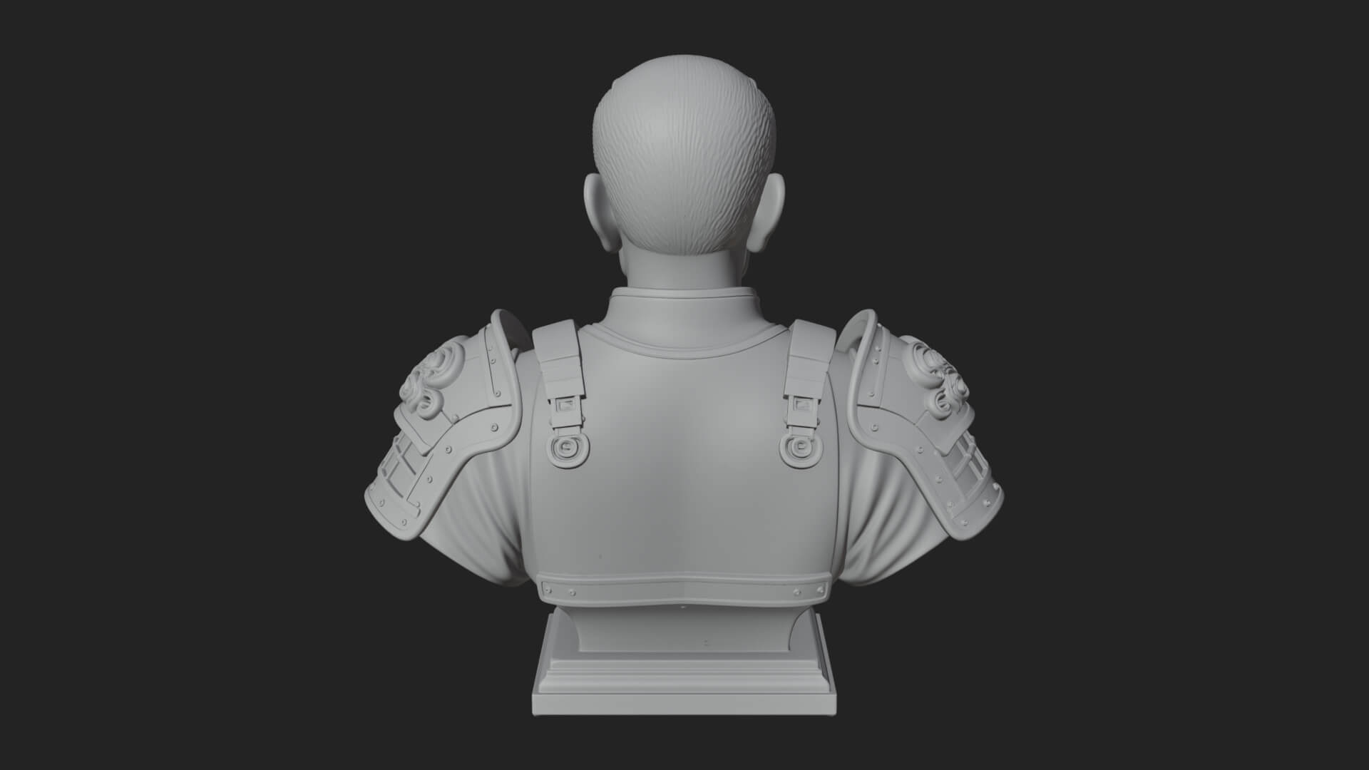 Purple Armor Elder Bust Design 4 3D Print Model 3D Model