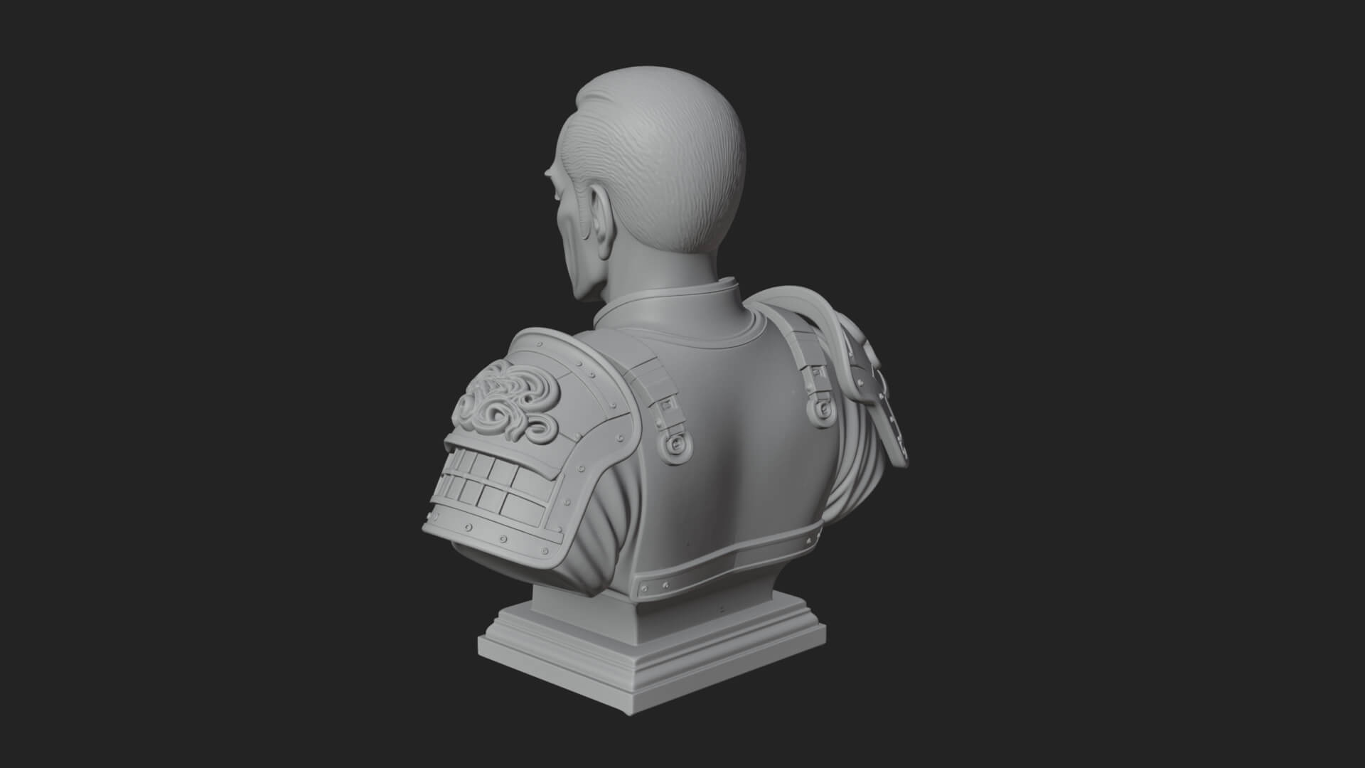 Purple Armor Elder Bust Design 4 3D Print Model 3D Model