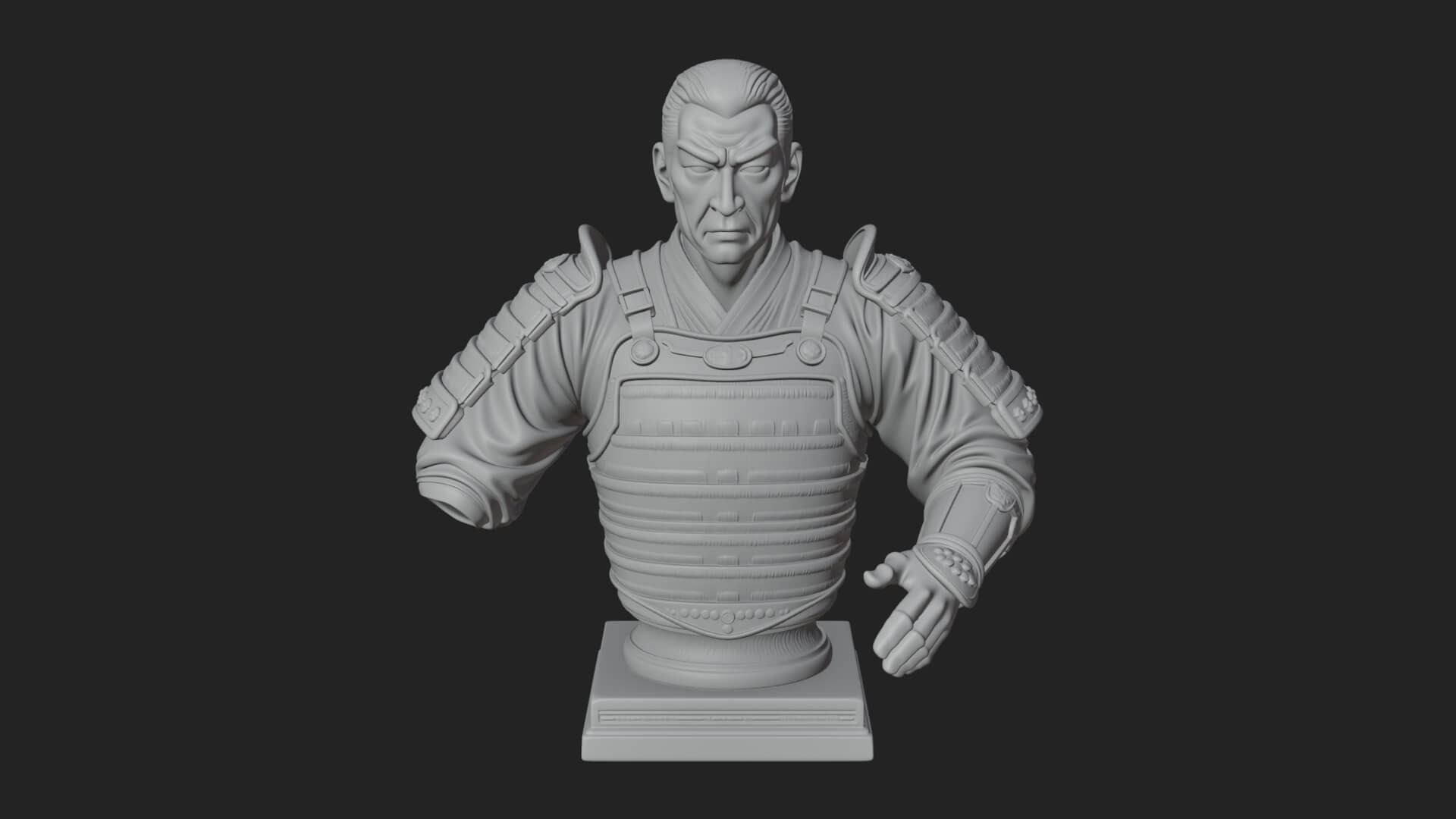 Purple Armor Elder Bust Design 5 3D Print Model 3D Model