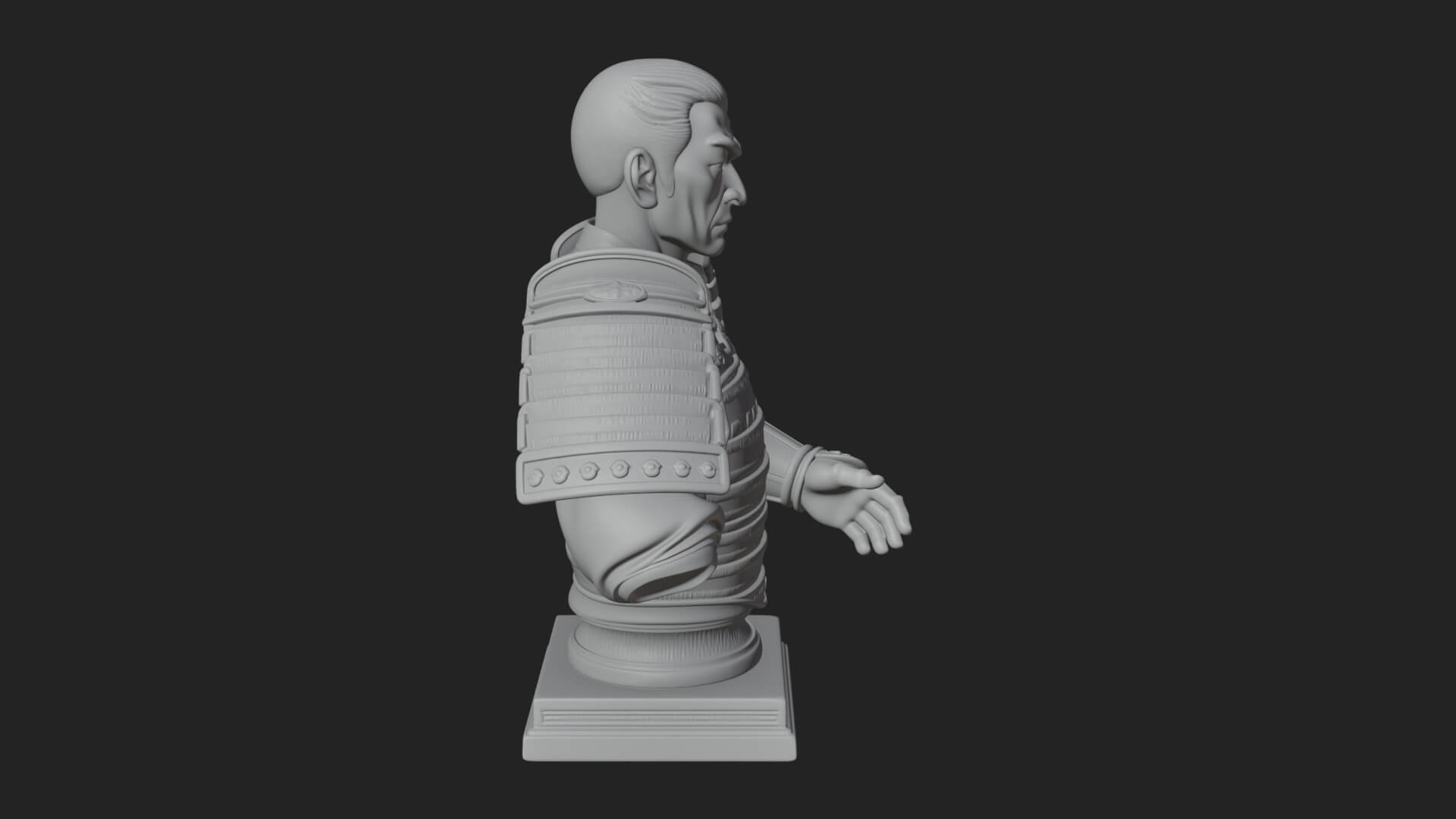 Purple Armor Elder Bust Design 5 3D Print Model 3D Model