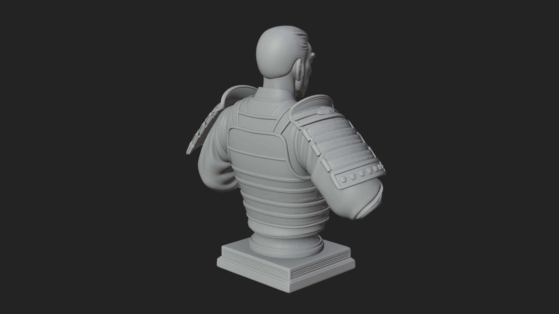 Purple Armor Elder Bust Design 5 3D Print Model 3D Model