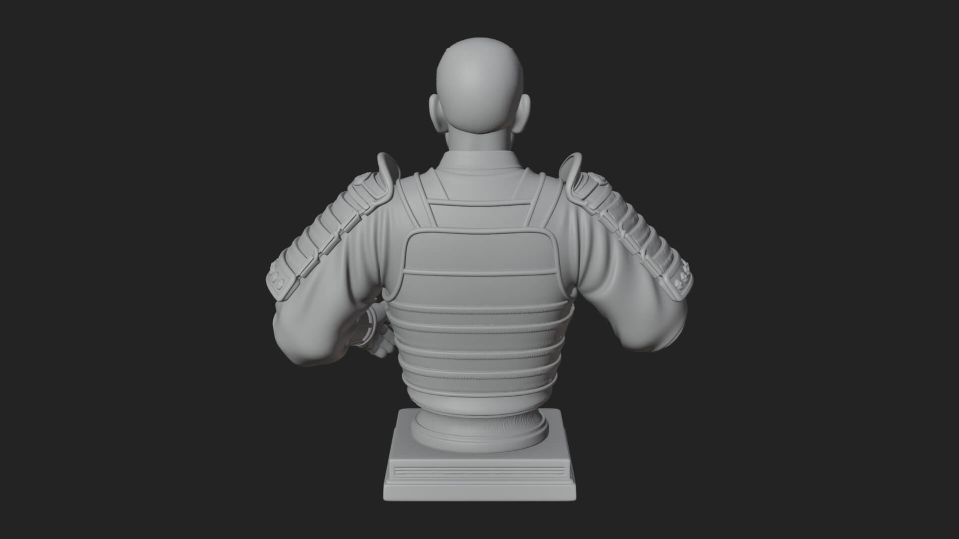Purple Armor Elder Bust Design 5 3D Print Model 3D Model