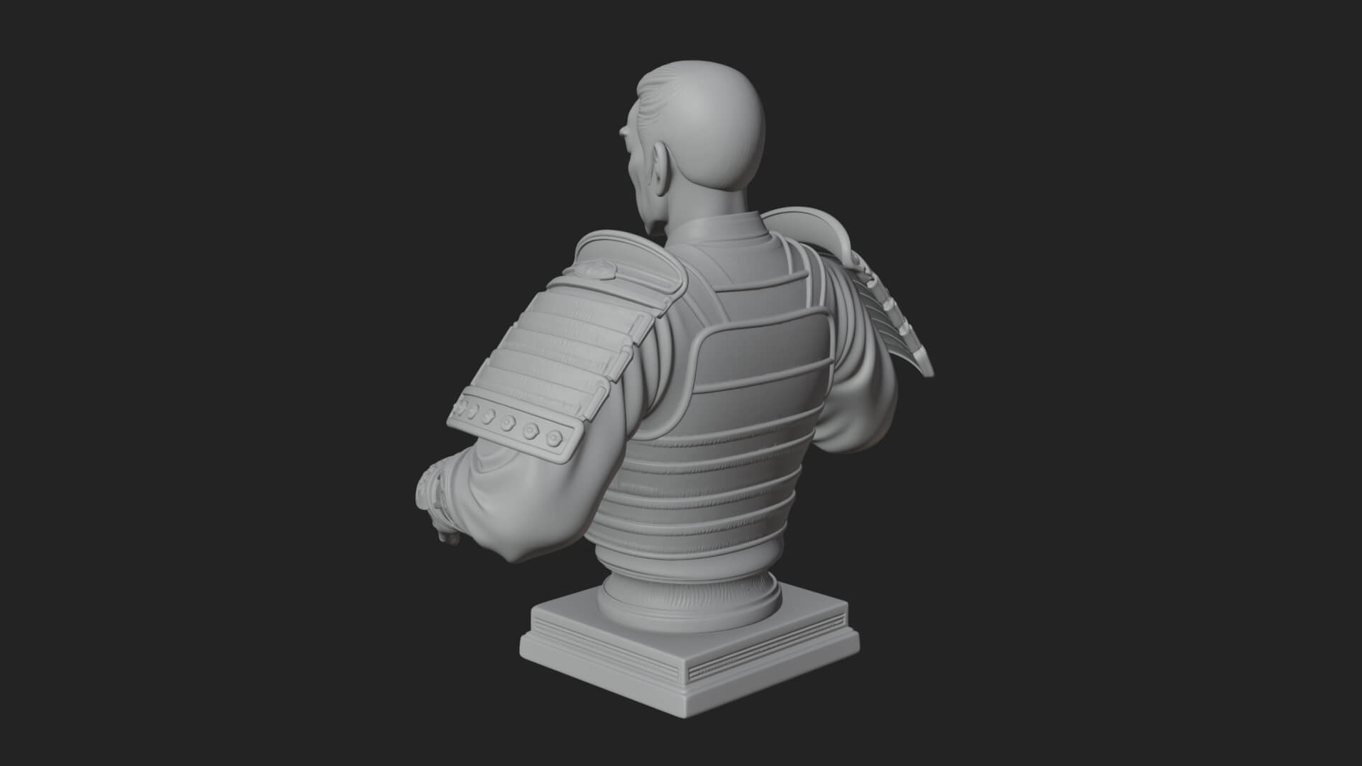 Purple Armor Elder Bust Design 5 3D Print Model 3D Model