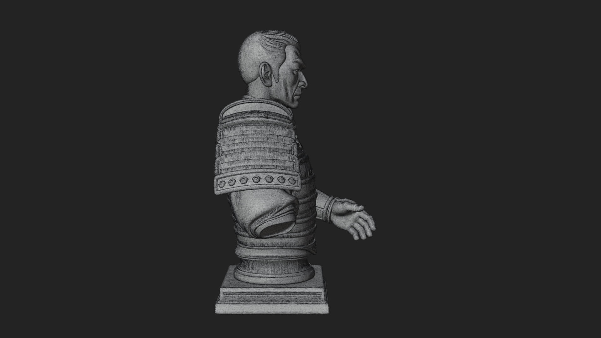 Purple Armor Elder Bust Design 5 3D Print Model 3D Model