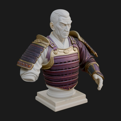Purple Armor Elder Bust Design 5 3D Print Model