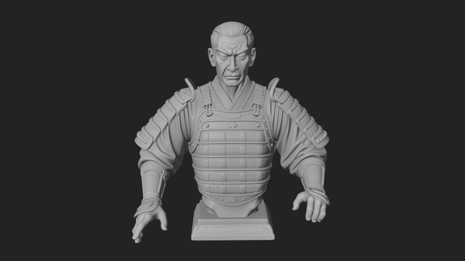 Purple Armor Elder Bust Design 6 3D Print Model 3D Model