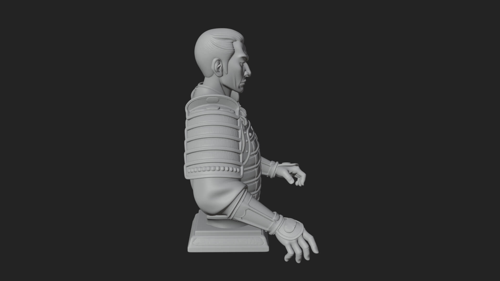 Purple Armor Elder Bust Design 6 3D Print Model 3D Model