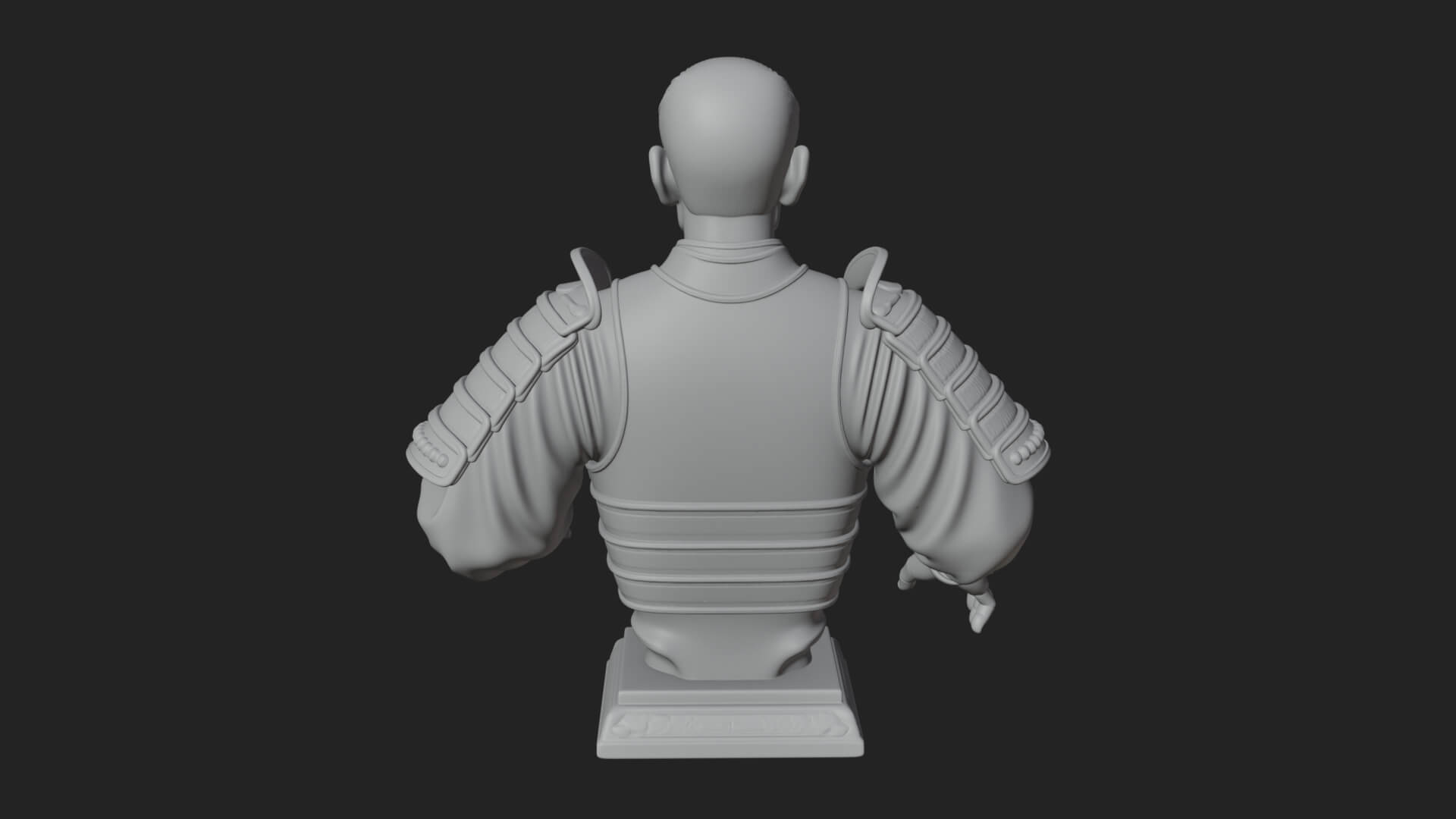 Purple Armor Elder Bust Design 6 3D Print Model 3D Model