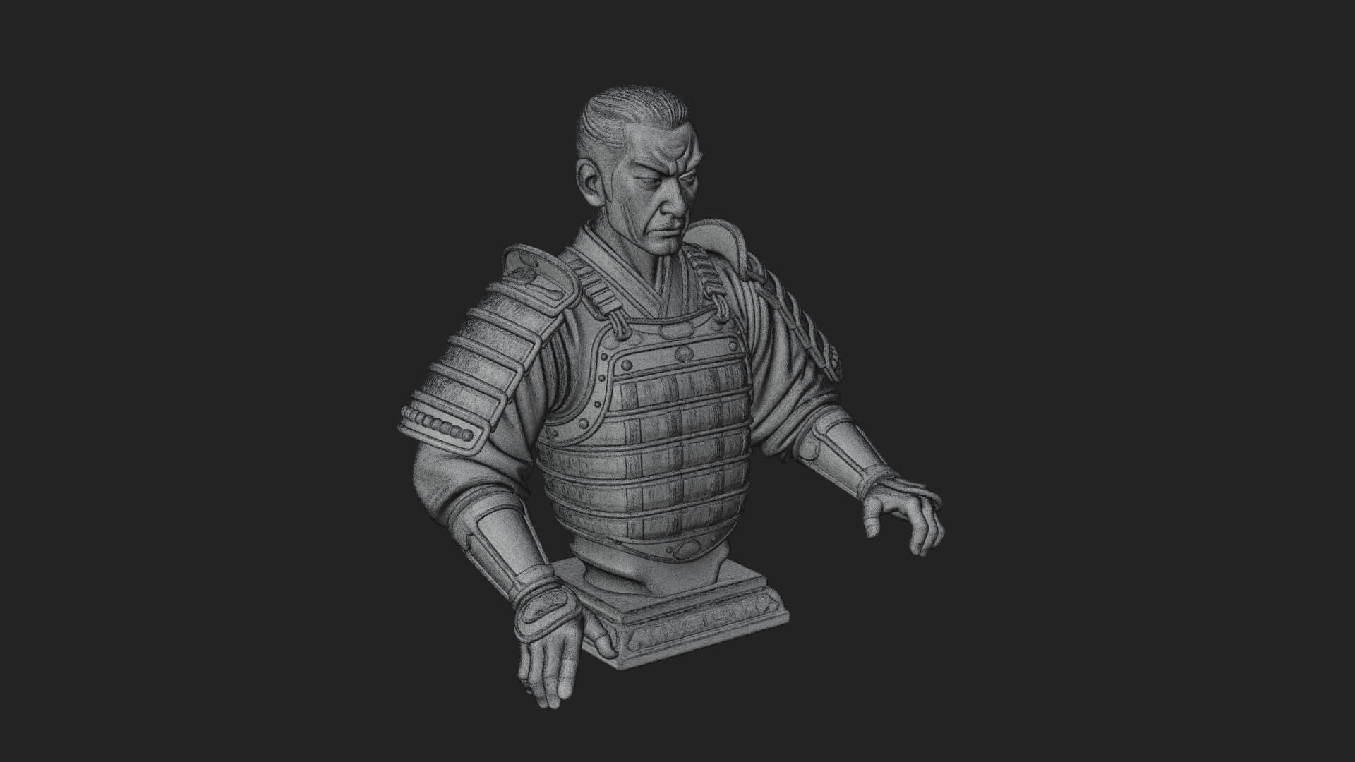 Purple Armor Elder Bust Design 6 3D Print Model 3D Model