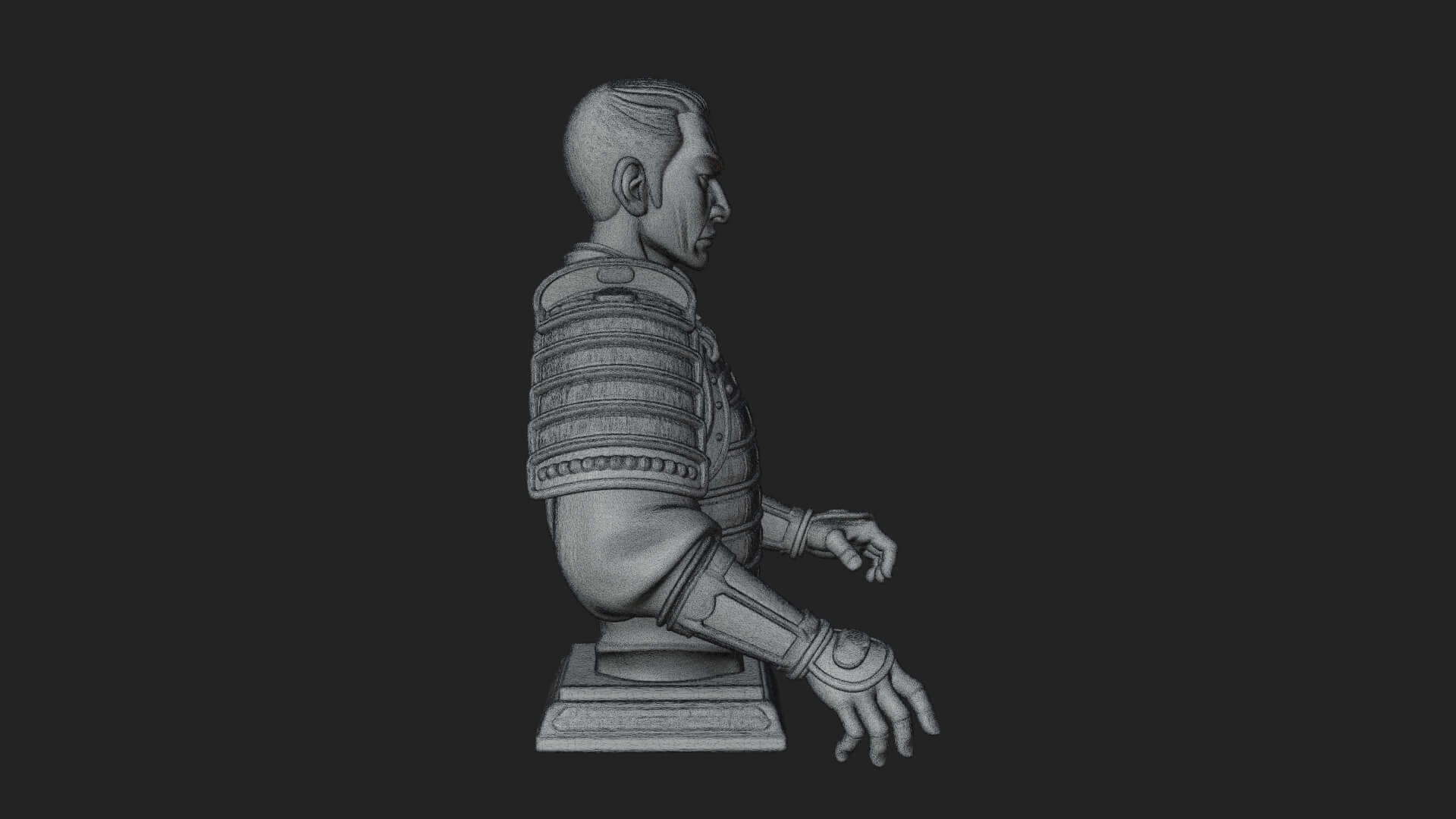 Purple Armor Elder Bust Design 6 3D Print Model 3D Model