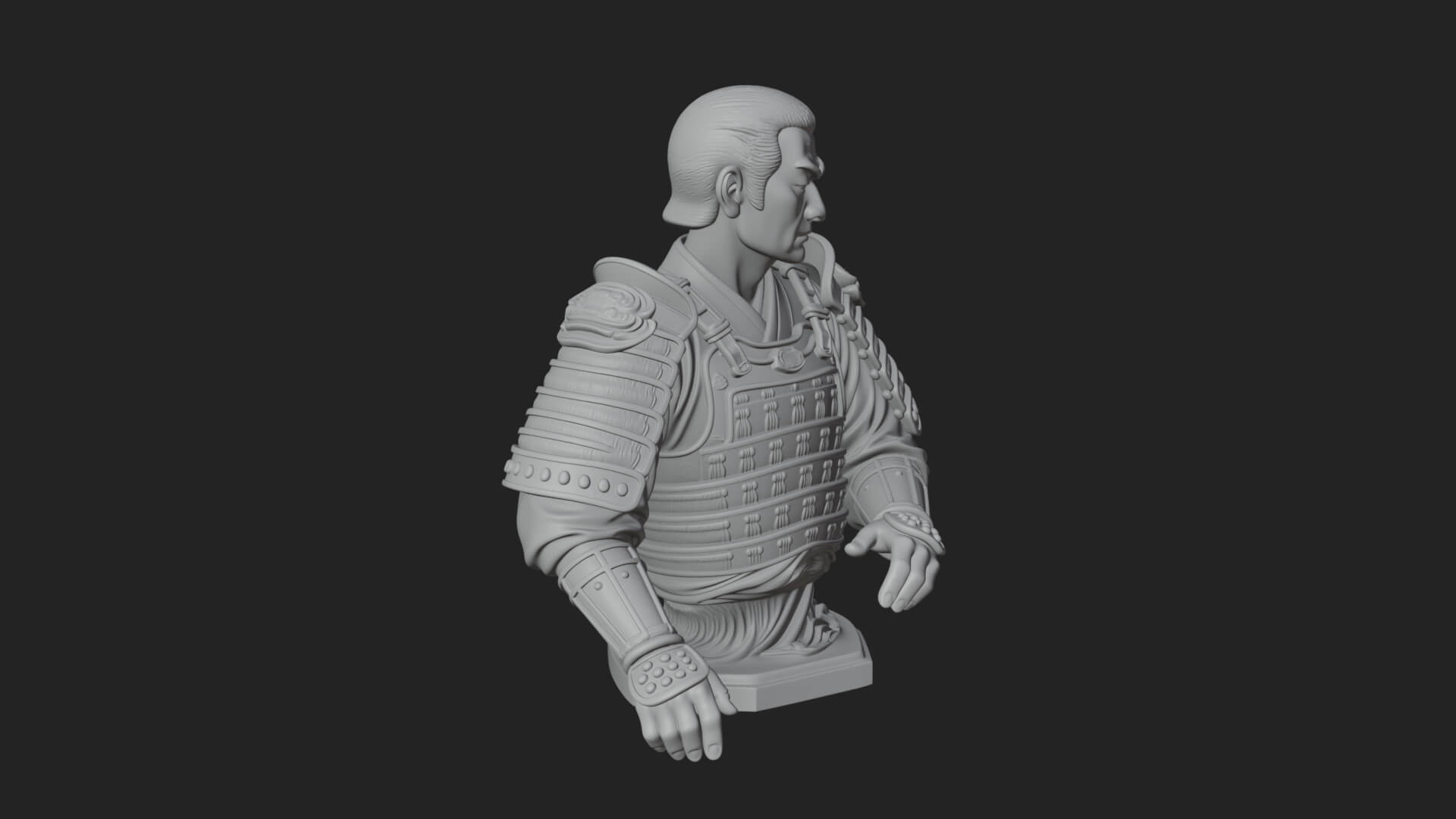 Purple Armor Elder Bust Design 7 3D Print Model 3D Model