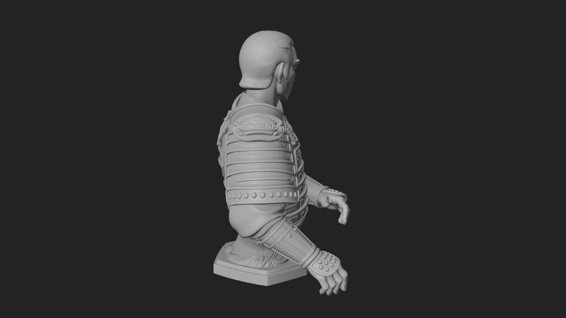 Purple Armor Elder Bust Design 7 3D Print Model 3D Model