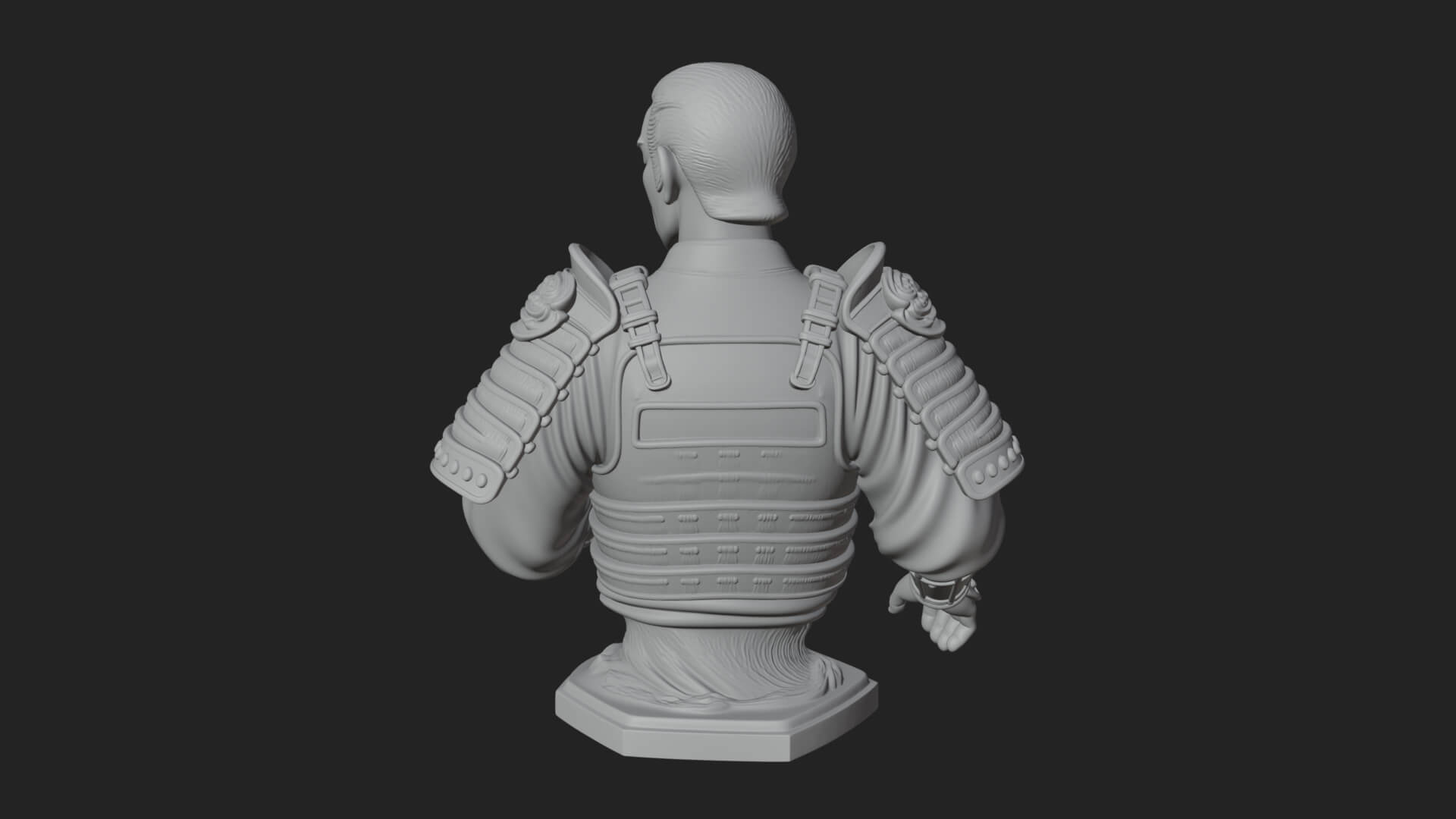 Purple Armor Elder Bust Design 7 3D Print Model 3D Model