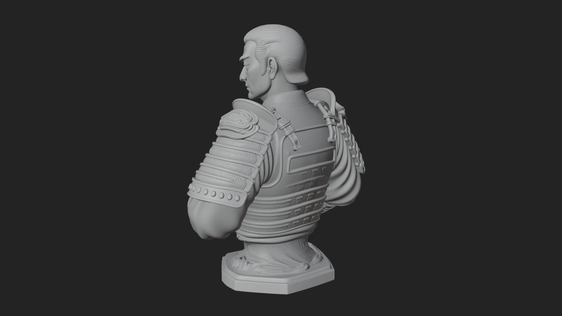 Purple Armor Elder Bust Design 7 3D Print Model 3D Model
