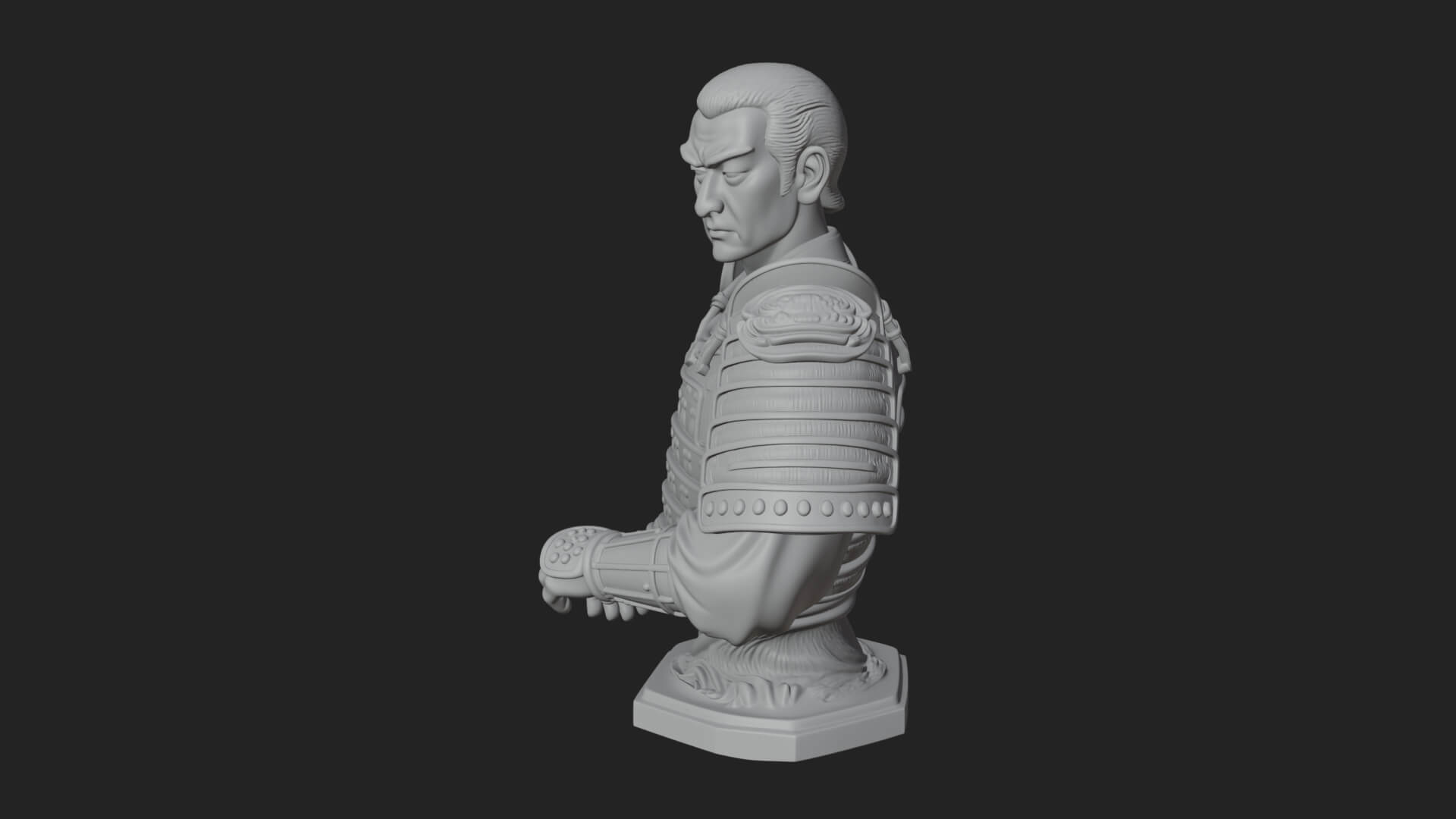 Purple Armor Elder Bust Design 7 3D Print Model 3D Model