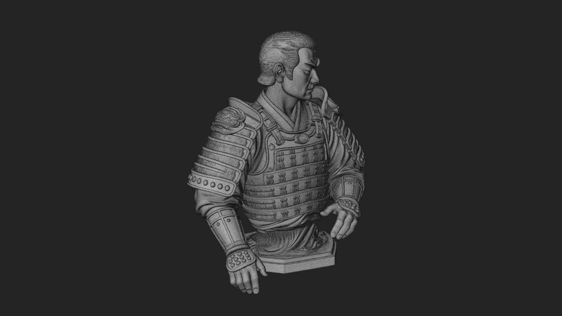 Purple Armor Elder Bust Design 7 3D Print Model 3D Model