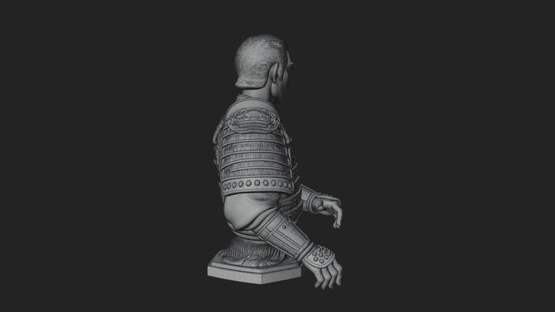 Purple Armor Elder Bust Design 7 3D Print Model 3D Model