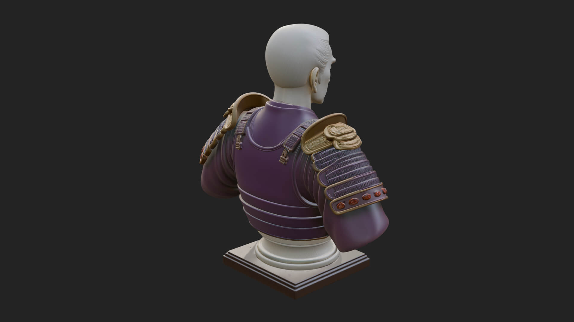 Purple Armor Elder Bust Design 8 3D Print Model 3D Model