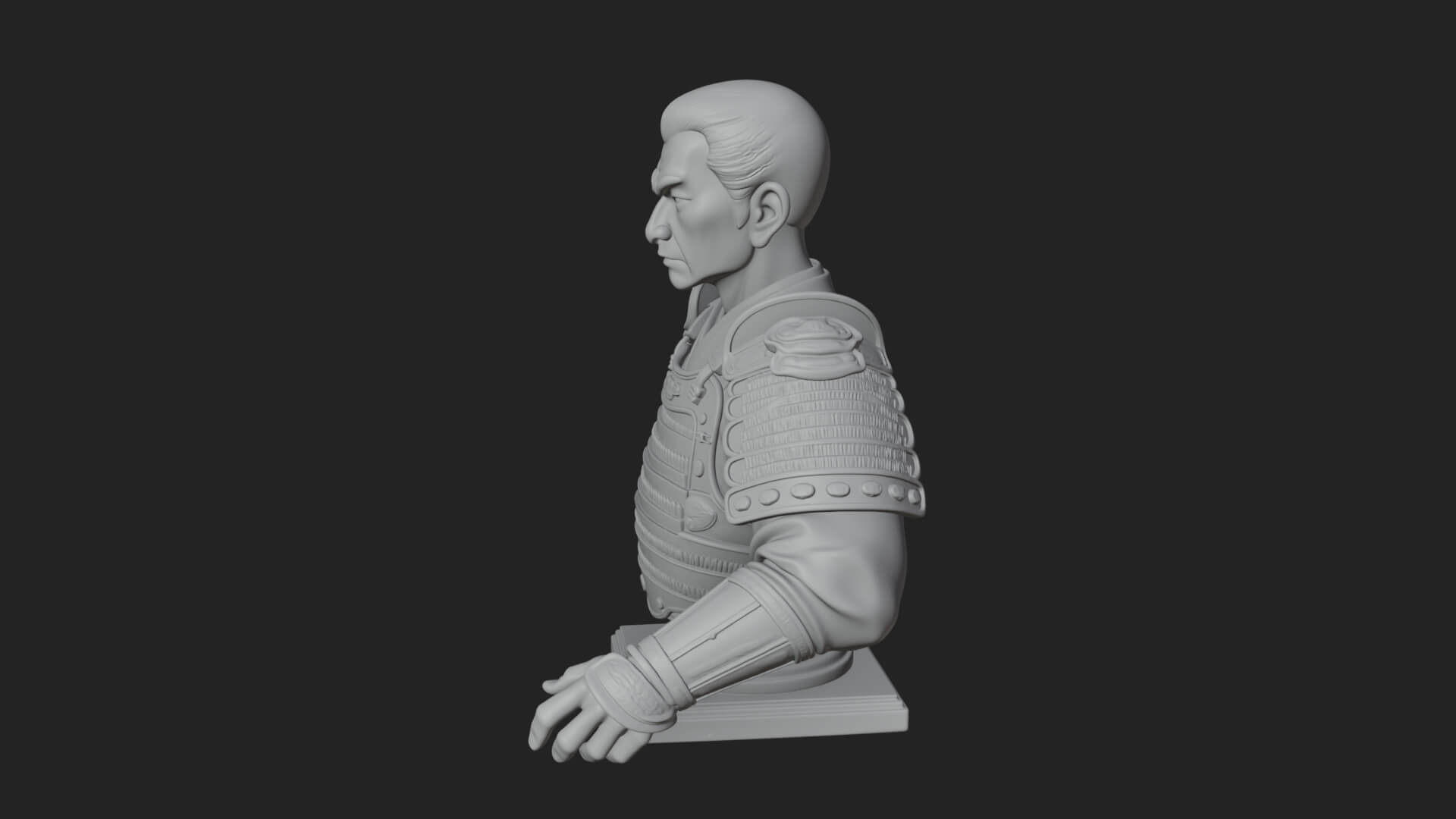 Purple Armor Elder Bust Design 8 3D Print Model 3D Model