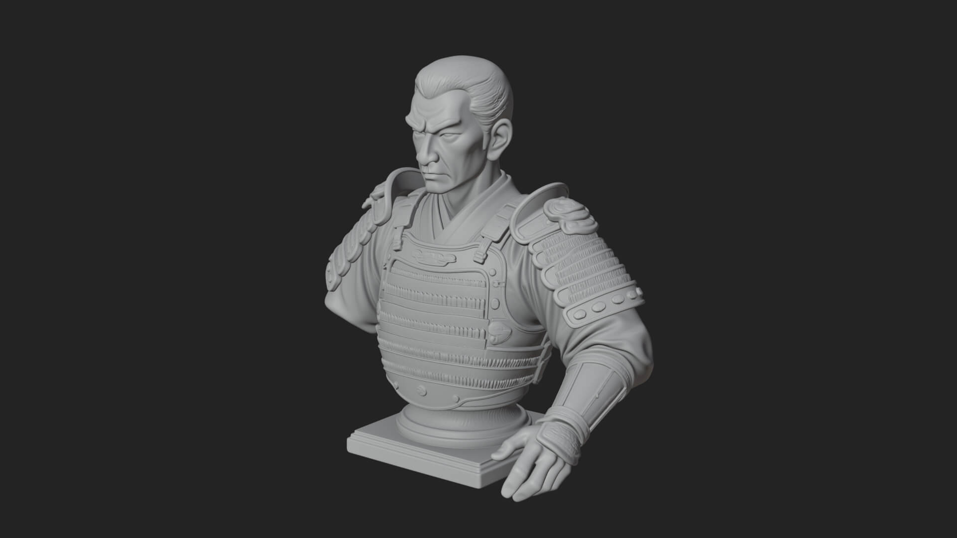 Purple Armor Elder Bust Design 8 3D Print Model 3D Model