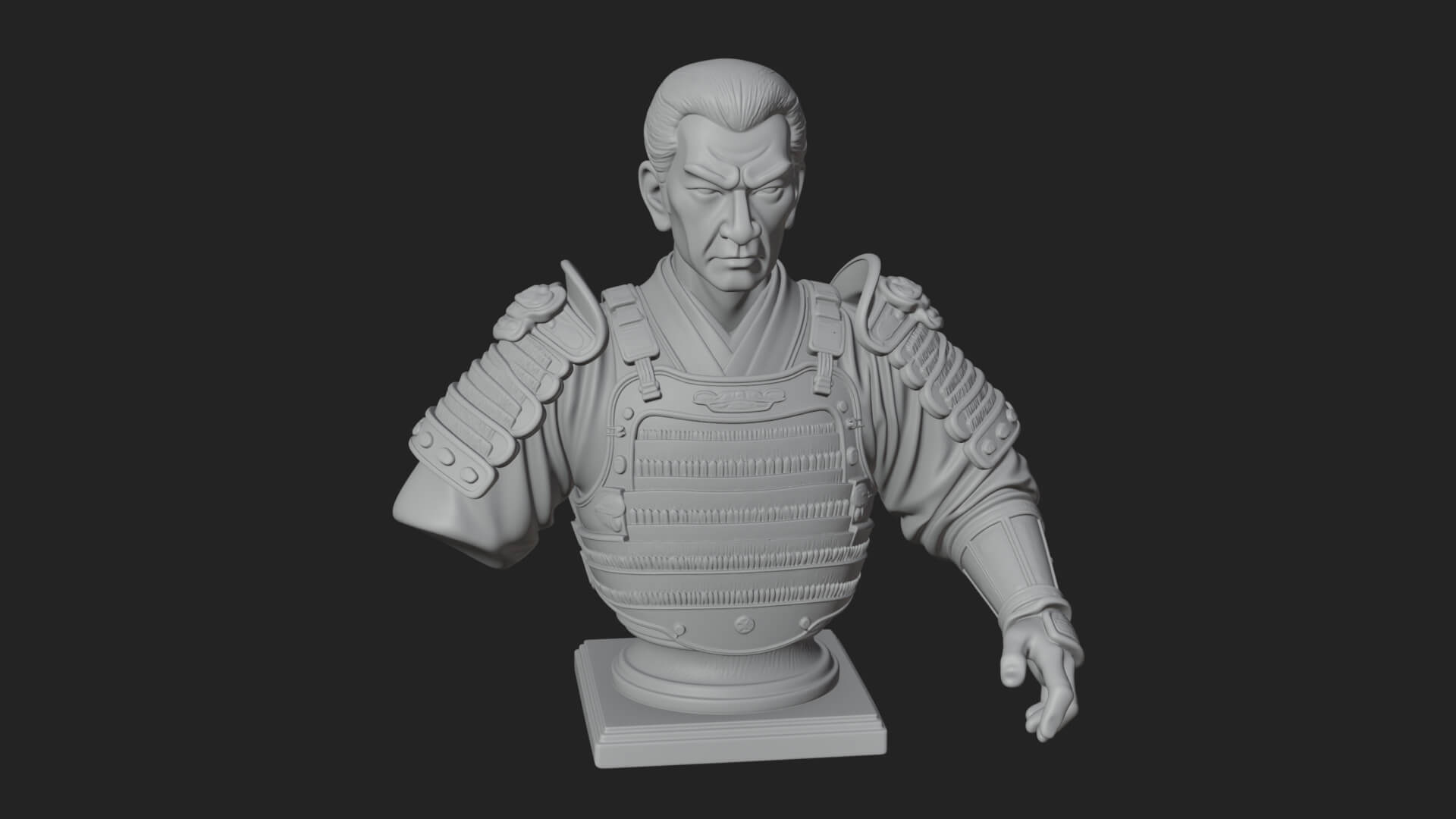 Purple Armor Elder Bust Design 8 3D Print Model 3D Model