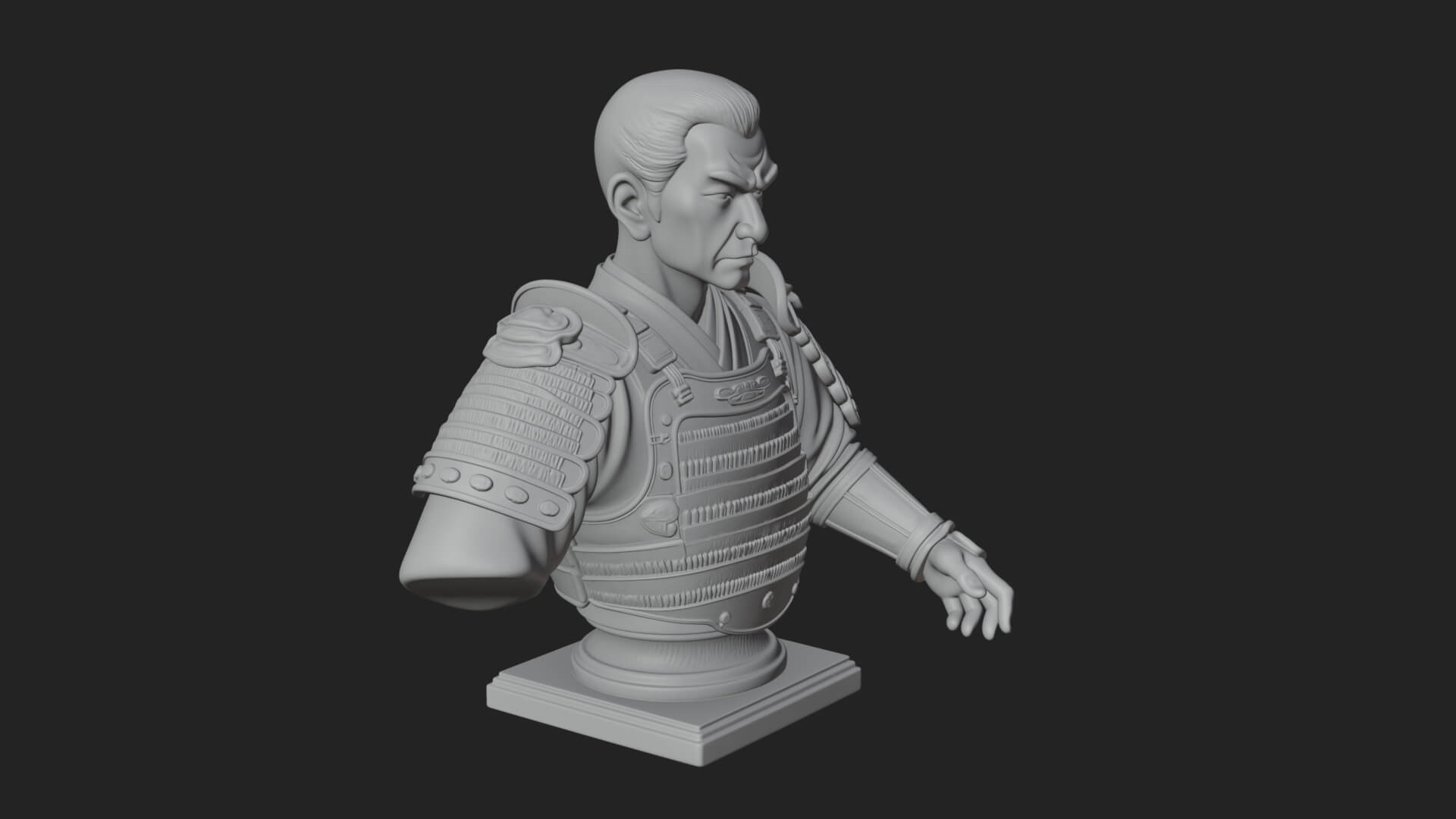 Purple Armor Elder Bust Design 8 3D Print Model 3D Model
