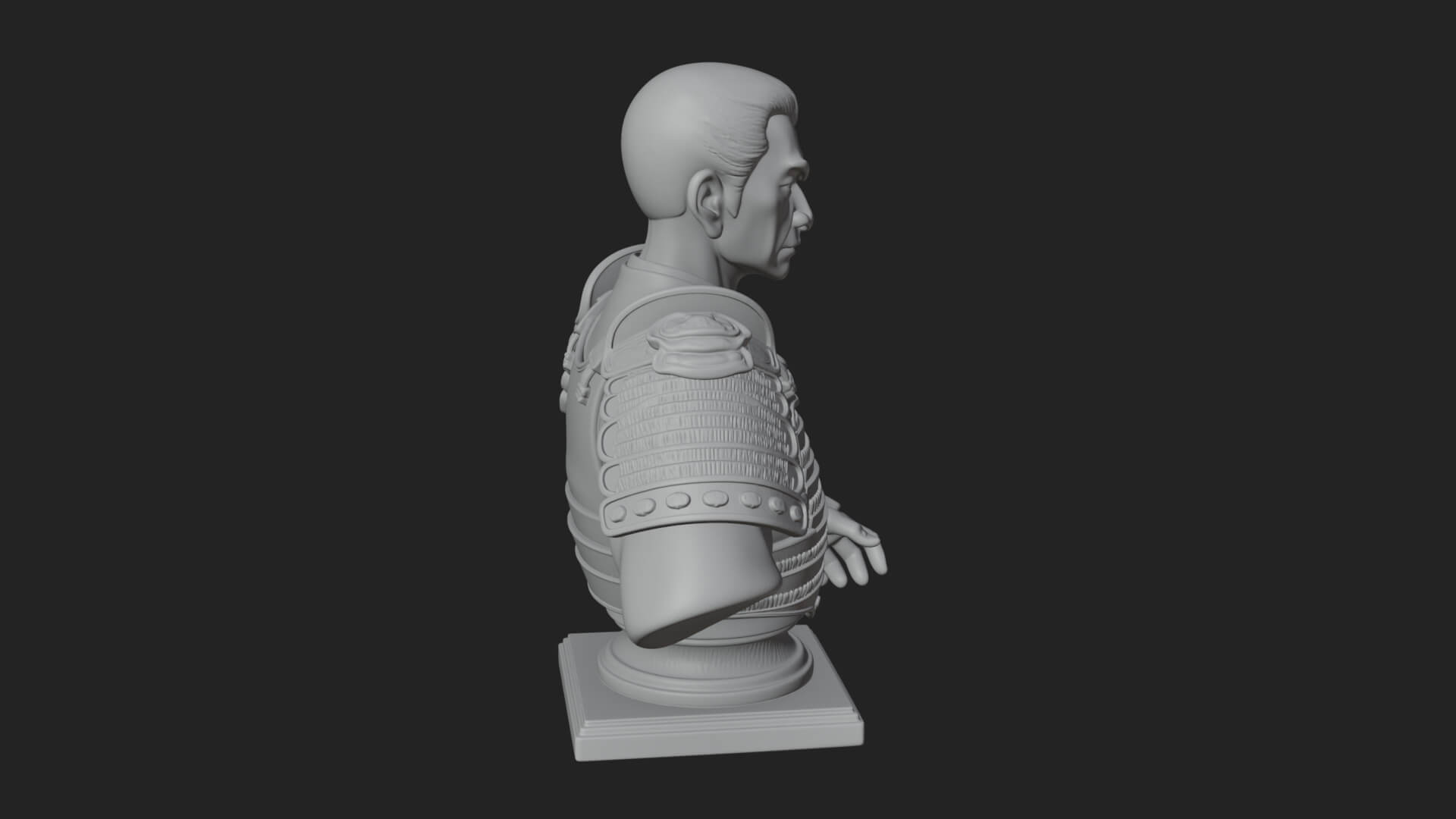 Purple Armor Elder Bust Design 8 3D Print Model 3D Model