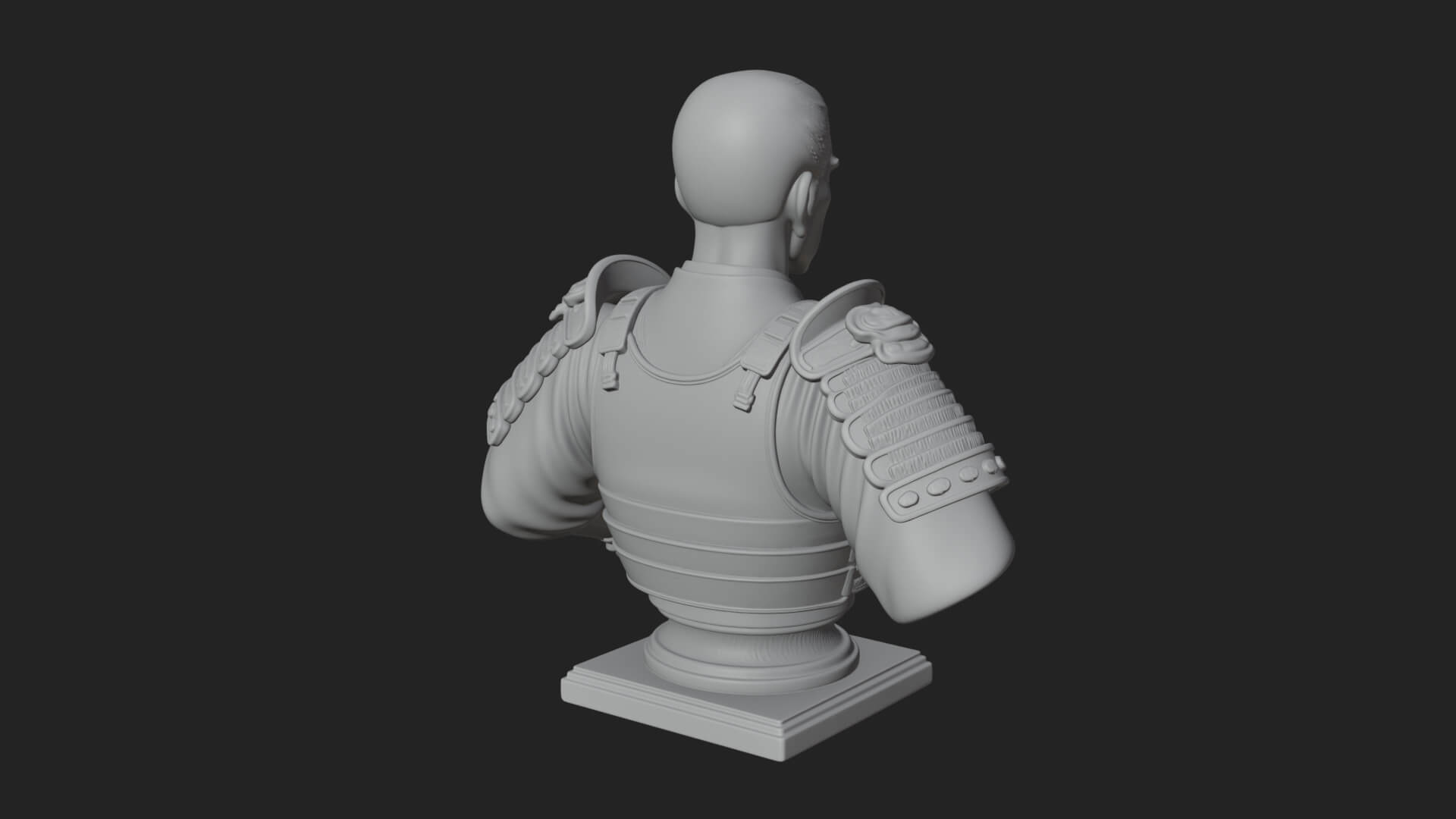 Purple Armor Elder Bust Design 8 3D Print Model 3D Model
