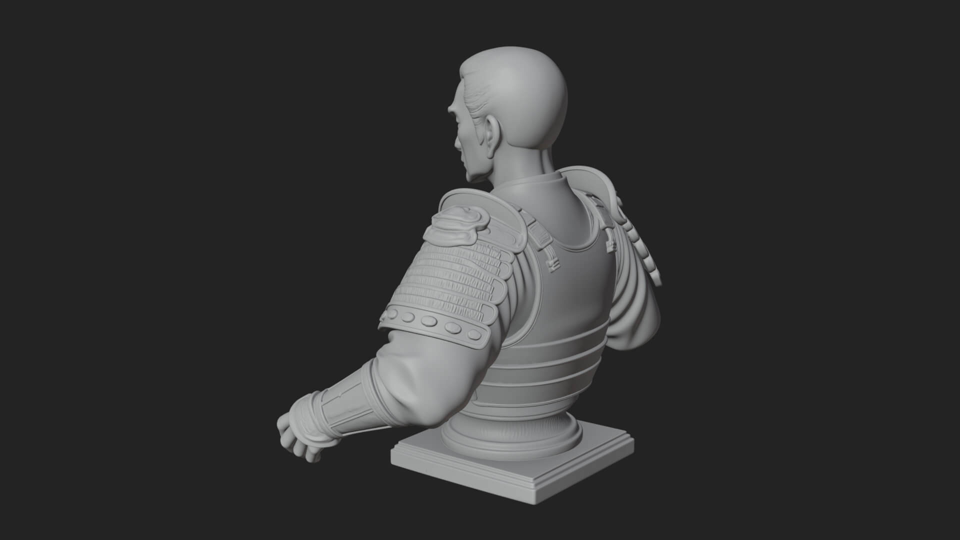 Purple Armor Elder Bust Design 8 3D Print Model 3D Model