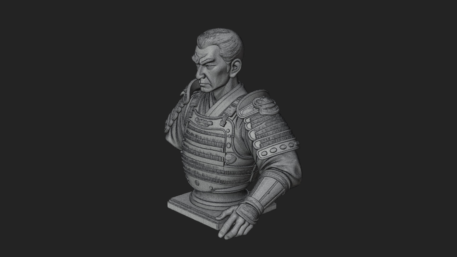 Purple Armor Elder Bust Design 8 3D Print Model 3D Model
