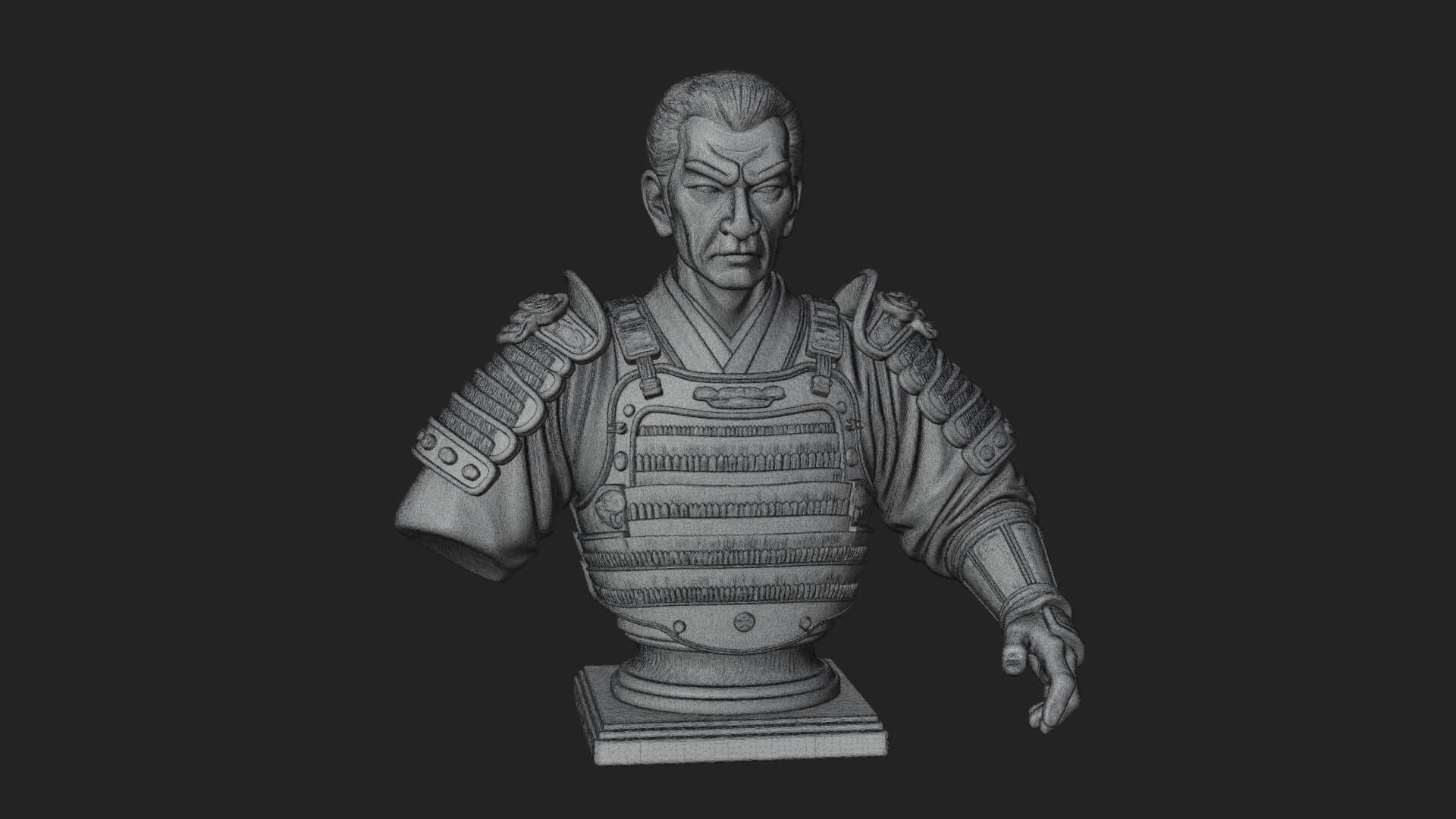 Purple Armor Elder Bust Design 8 3D Print Model 3D Model