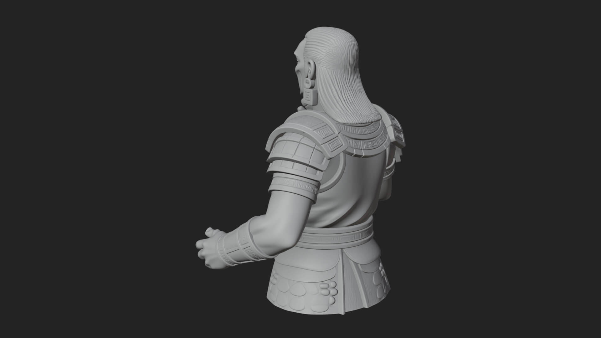 Purple Armor Elder Bust Design 9 3D Print Model 3D Model