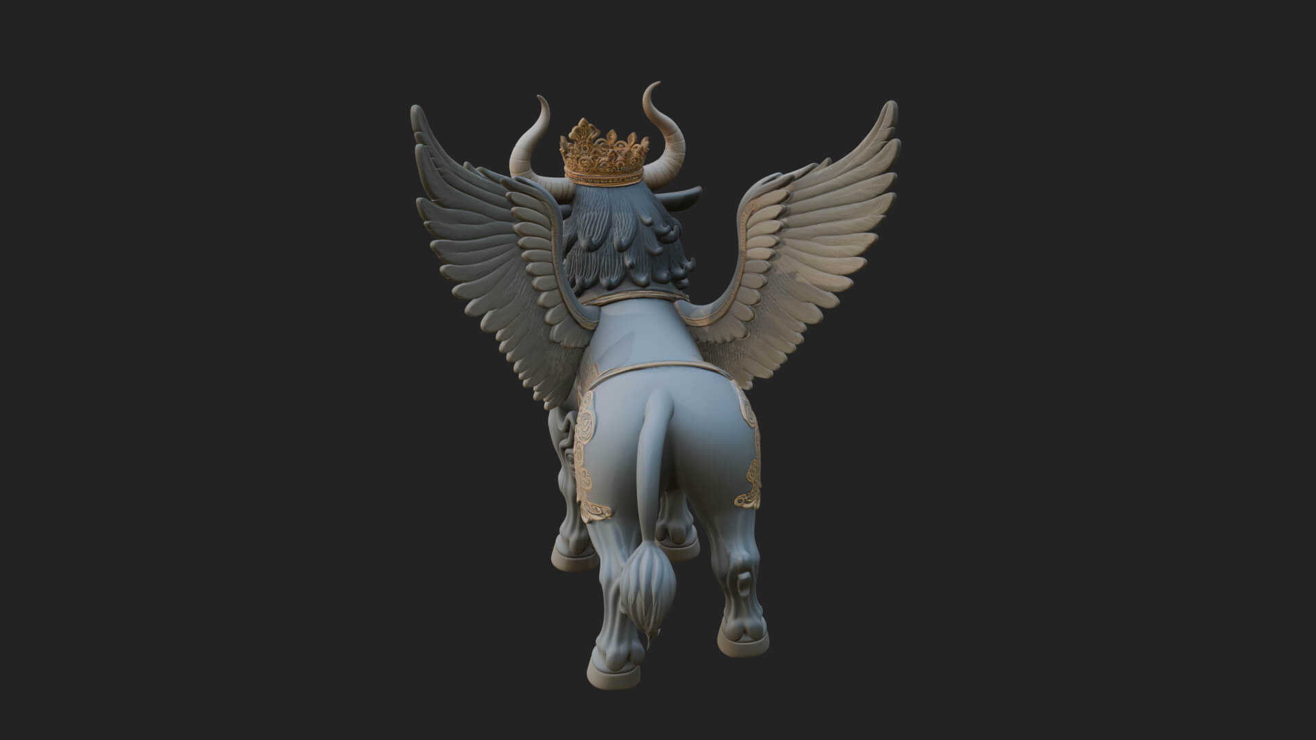 Qilin Deer Beast Statue Design 10 3D Print Model 3D Model