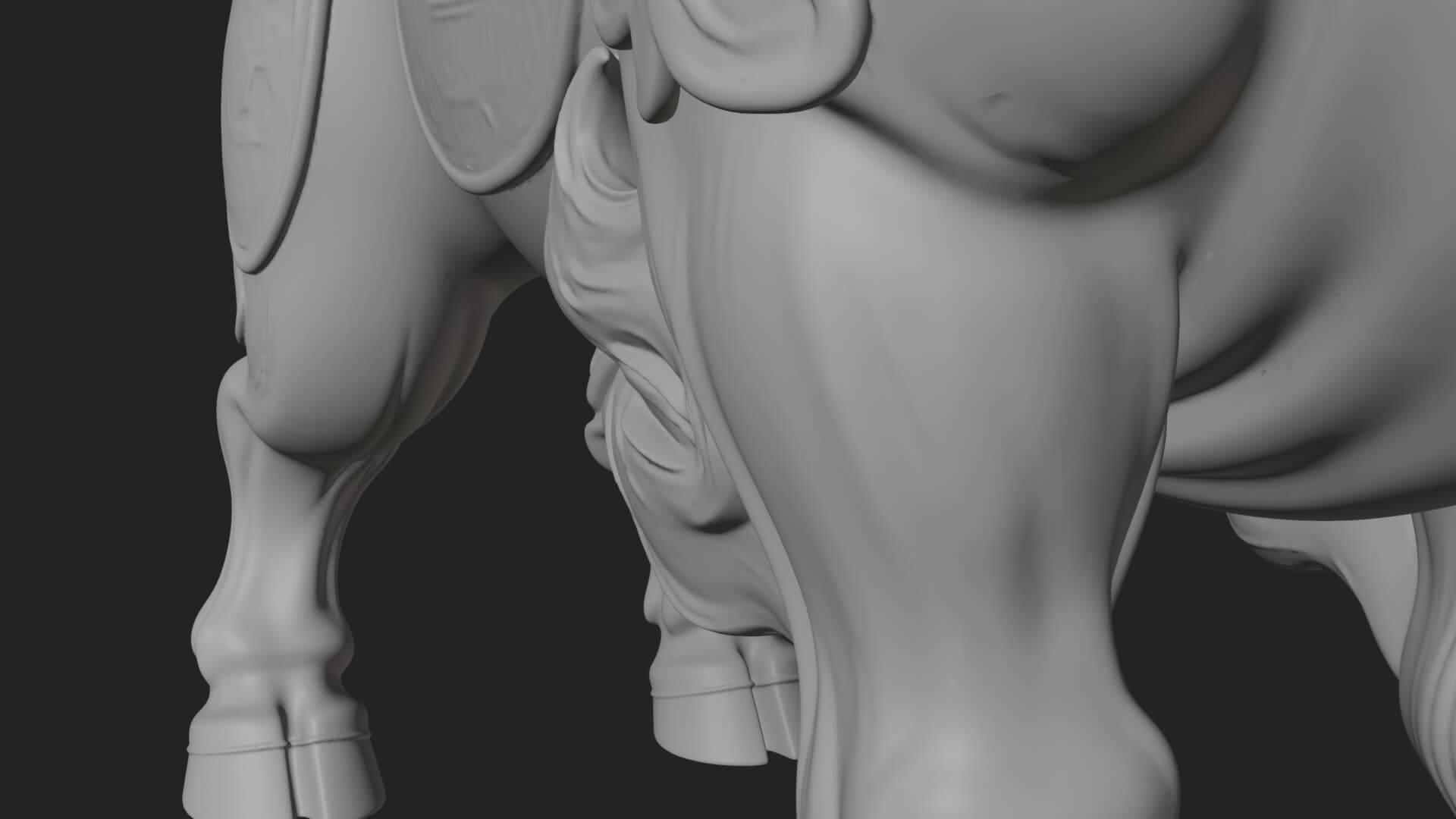 Qilin Deer Beast Statue Design 12 3D Print Model 3D Model
