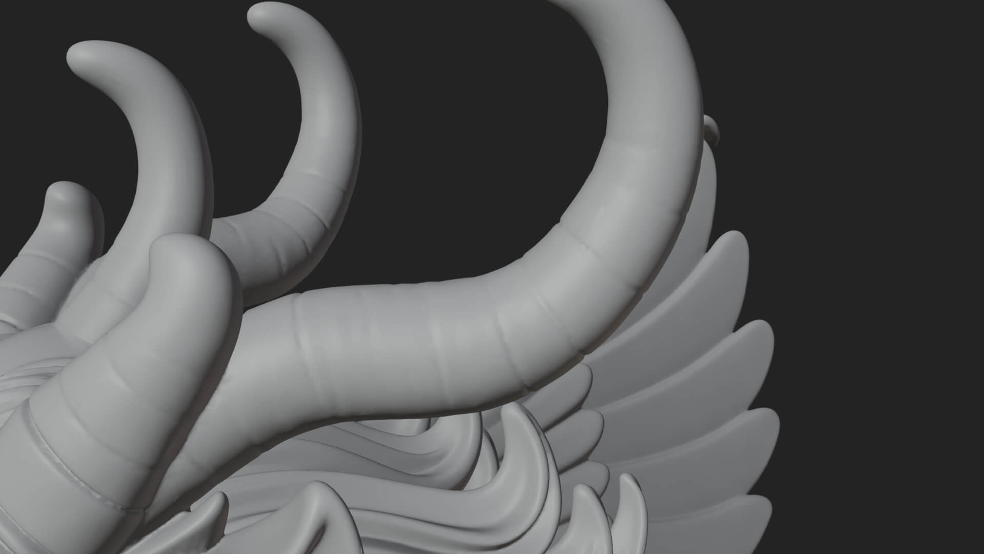 Qilin Deer Beast Statue Design 13 3D Print Model 3D Model