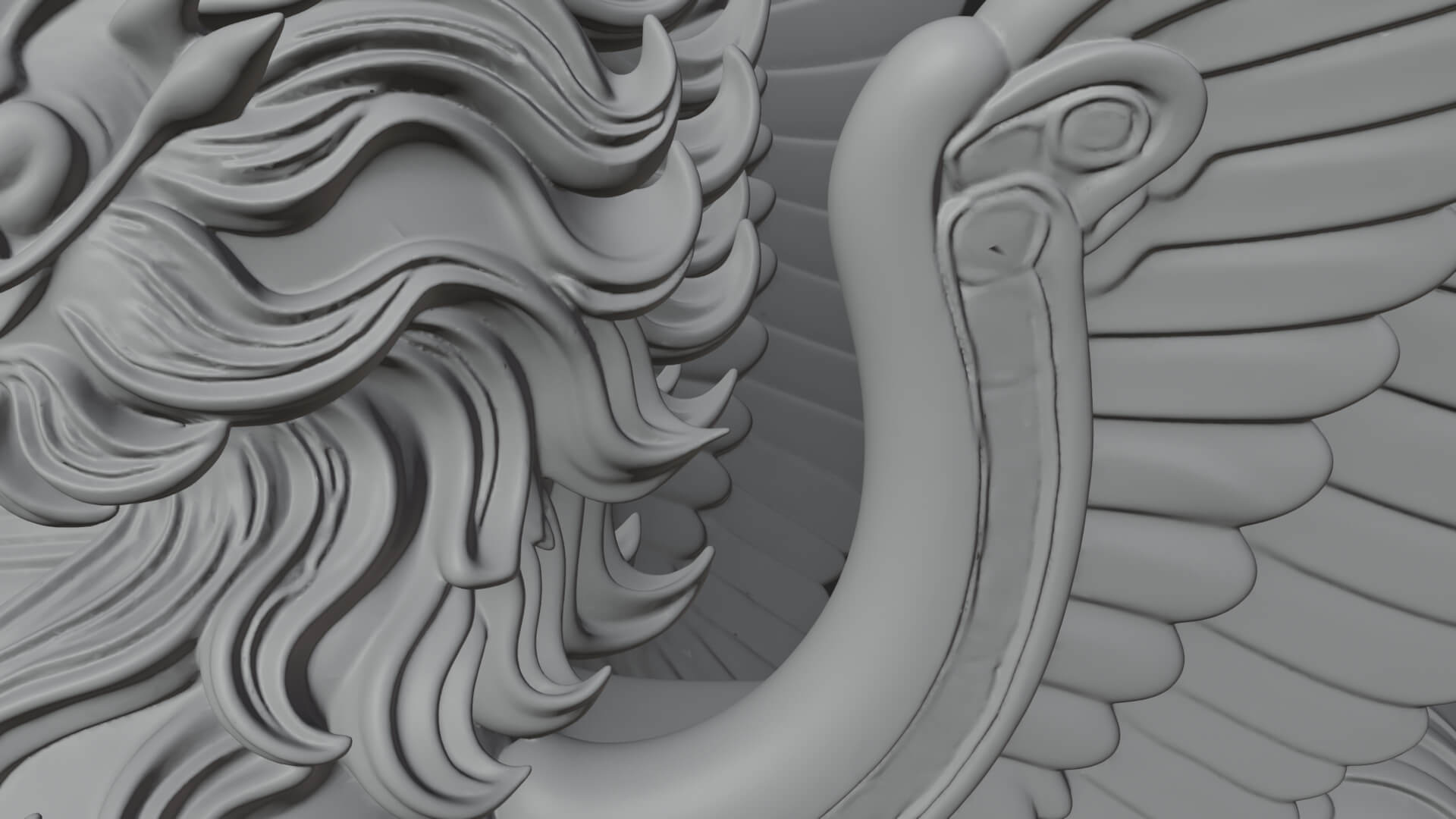 Qilin Deer Beast Statue Design 13 3D Print Model 3D Model