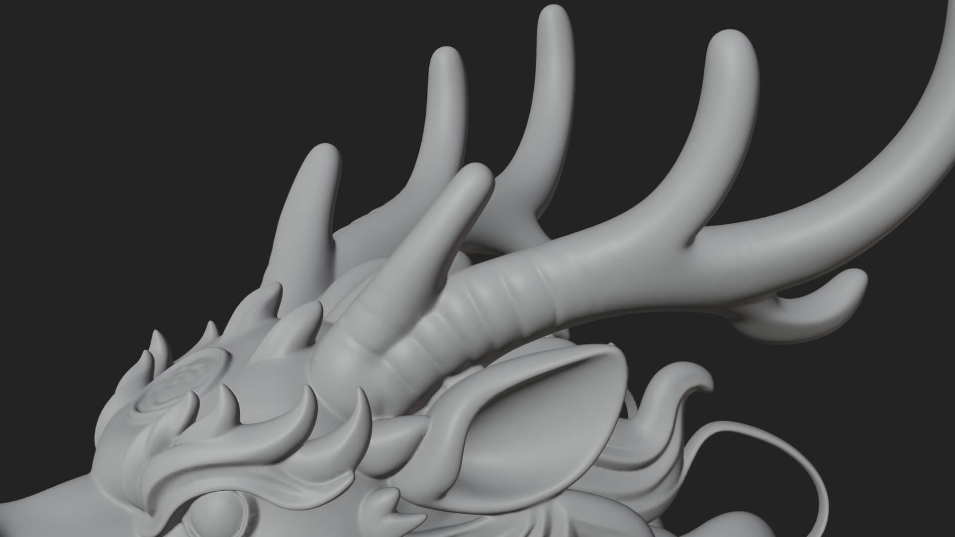 Qilin Deer Beast Statue Design 14 3D Print Model 3D Model
