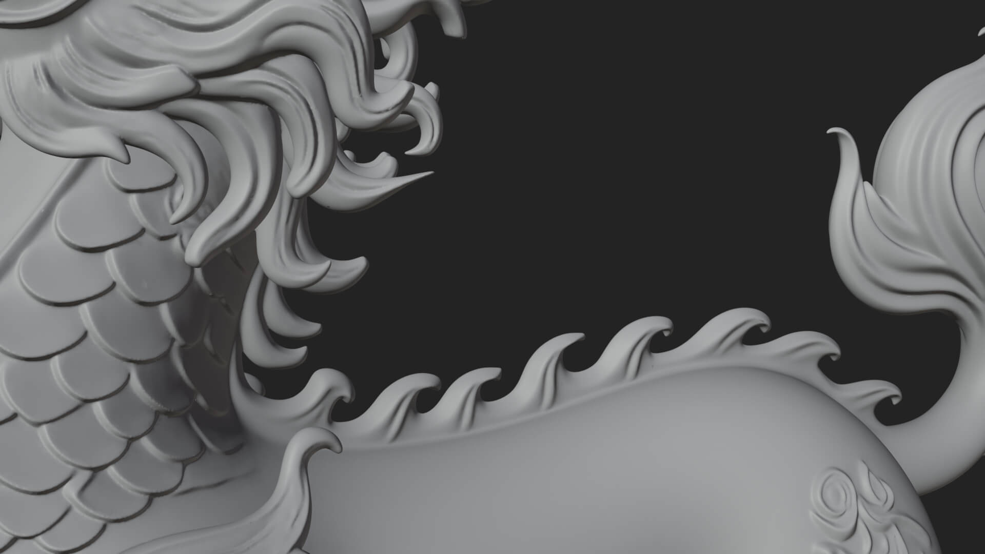 Qilin Deer Beast Statue Design 14 3D Print Model 3D Model