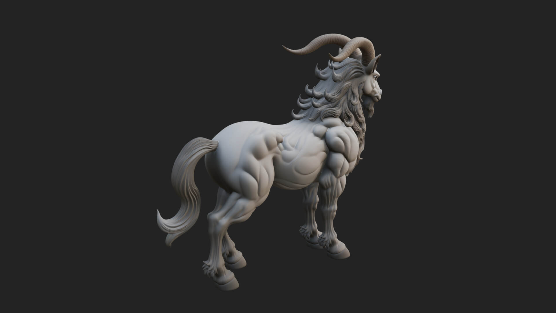 Qilin Deer Beast Statue Design 15 3D Print Model 3D Model