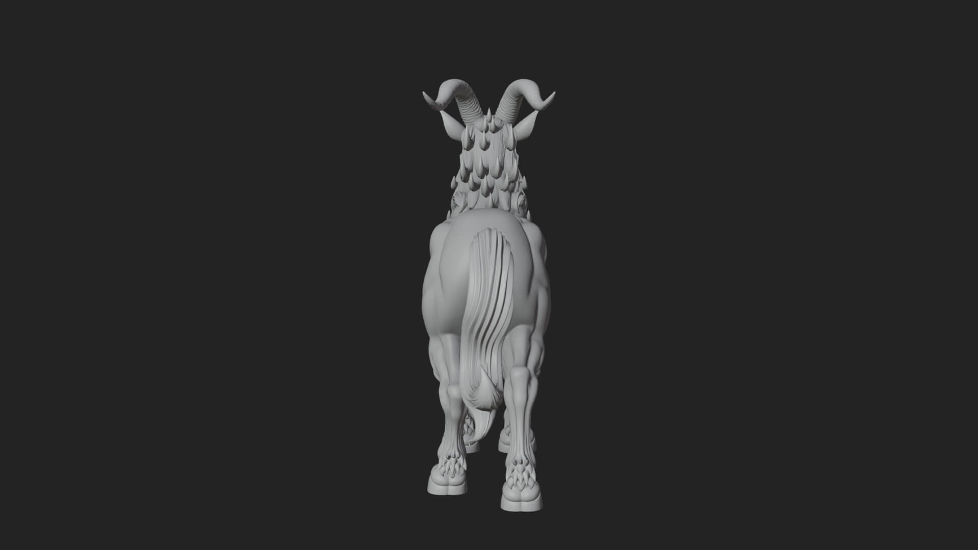 Qilin Deer Beast Statue Design 15 3D Print Model 3D Model
