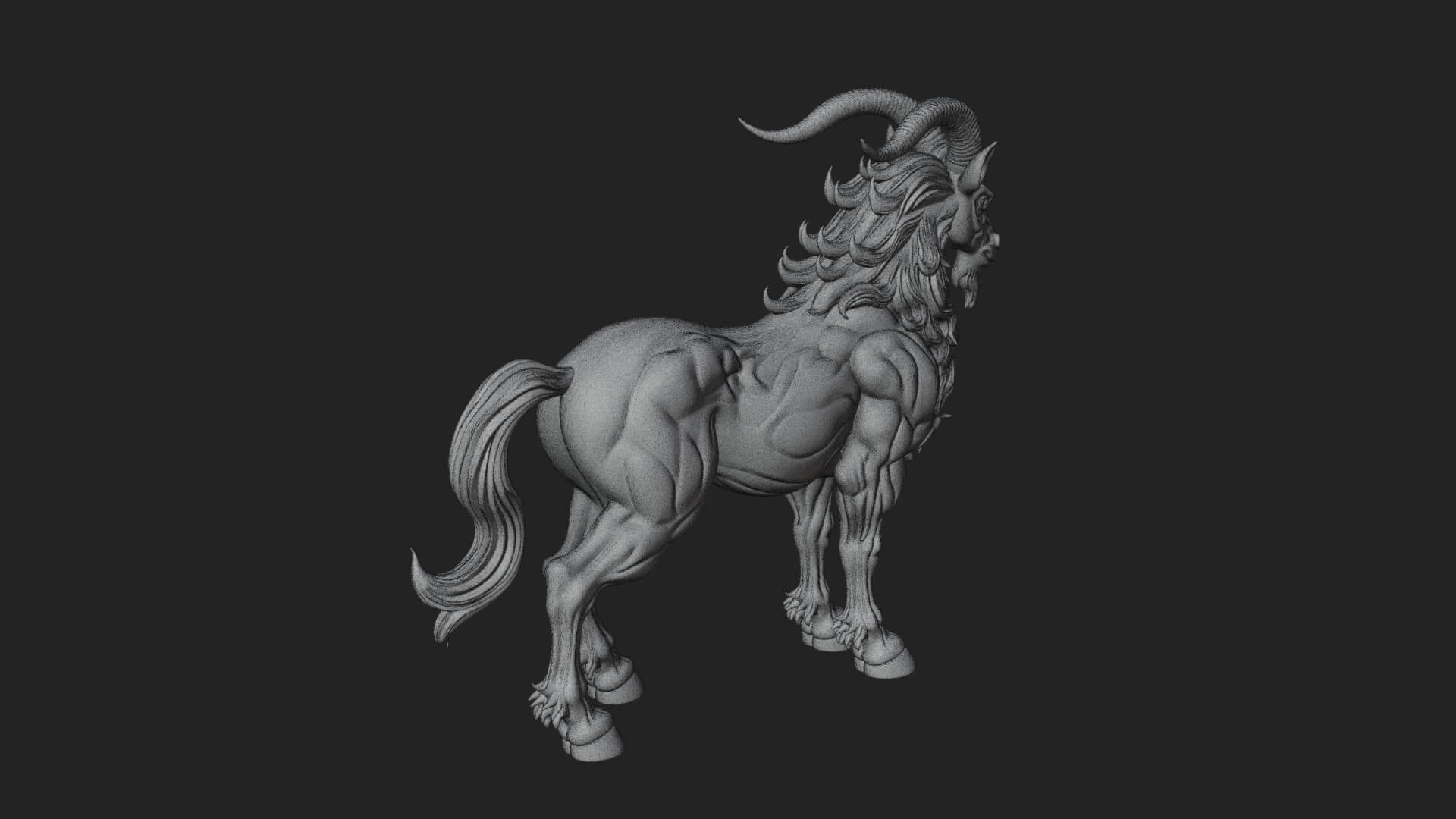 Qilin Deer Beast Statue Design 15 3D Print Model 3D Model
