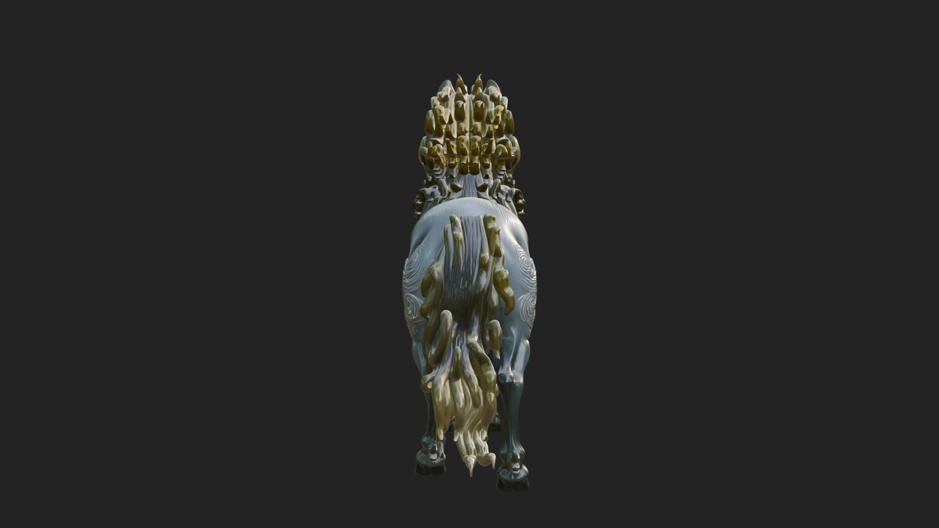 Qilin Deer Beast Statue Design 16 3D Print Model 3D Model