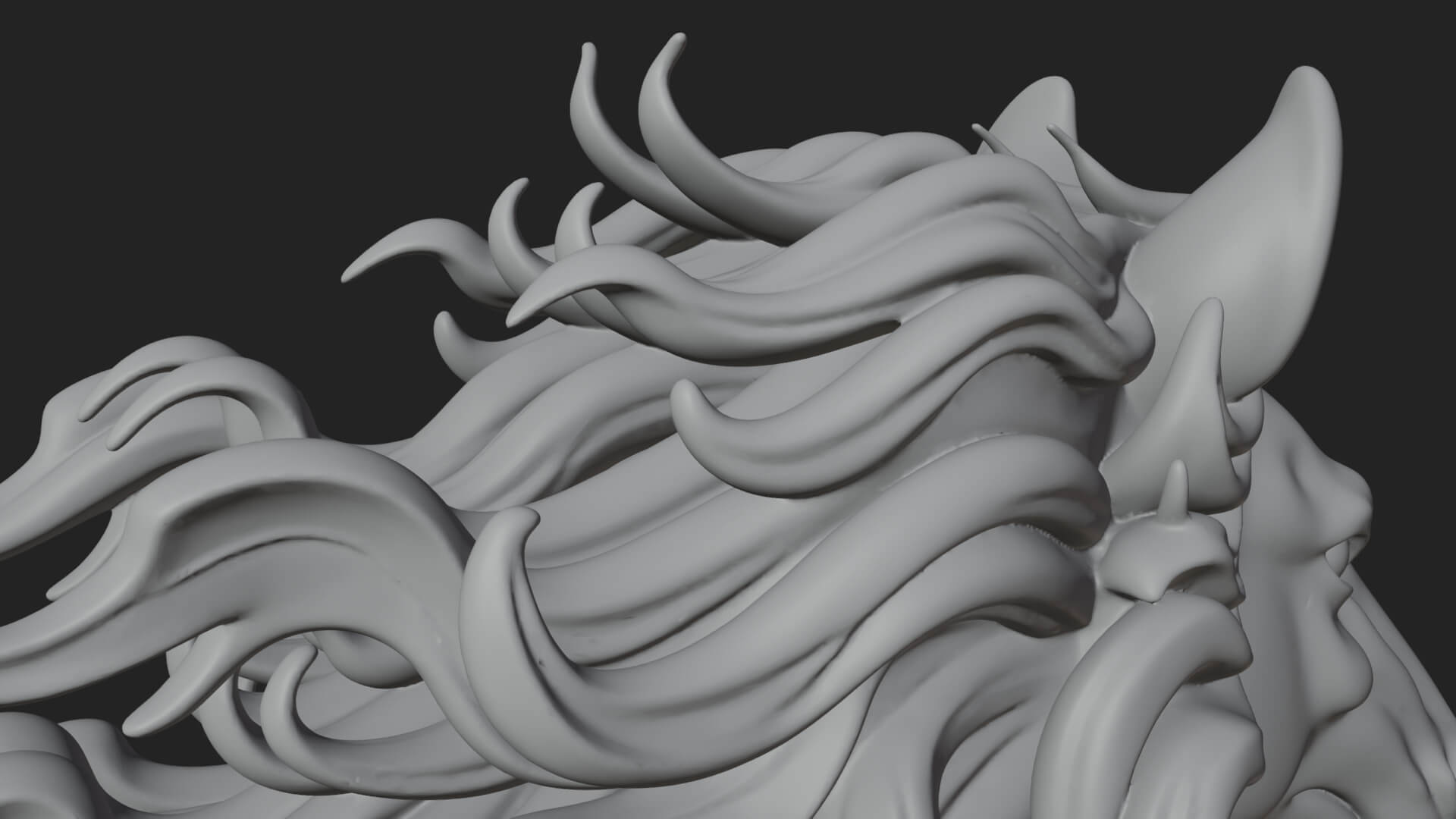 Qilin Deer Beast Statue Design 16 3D Print Model 3D Model